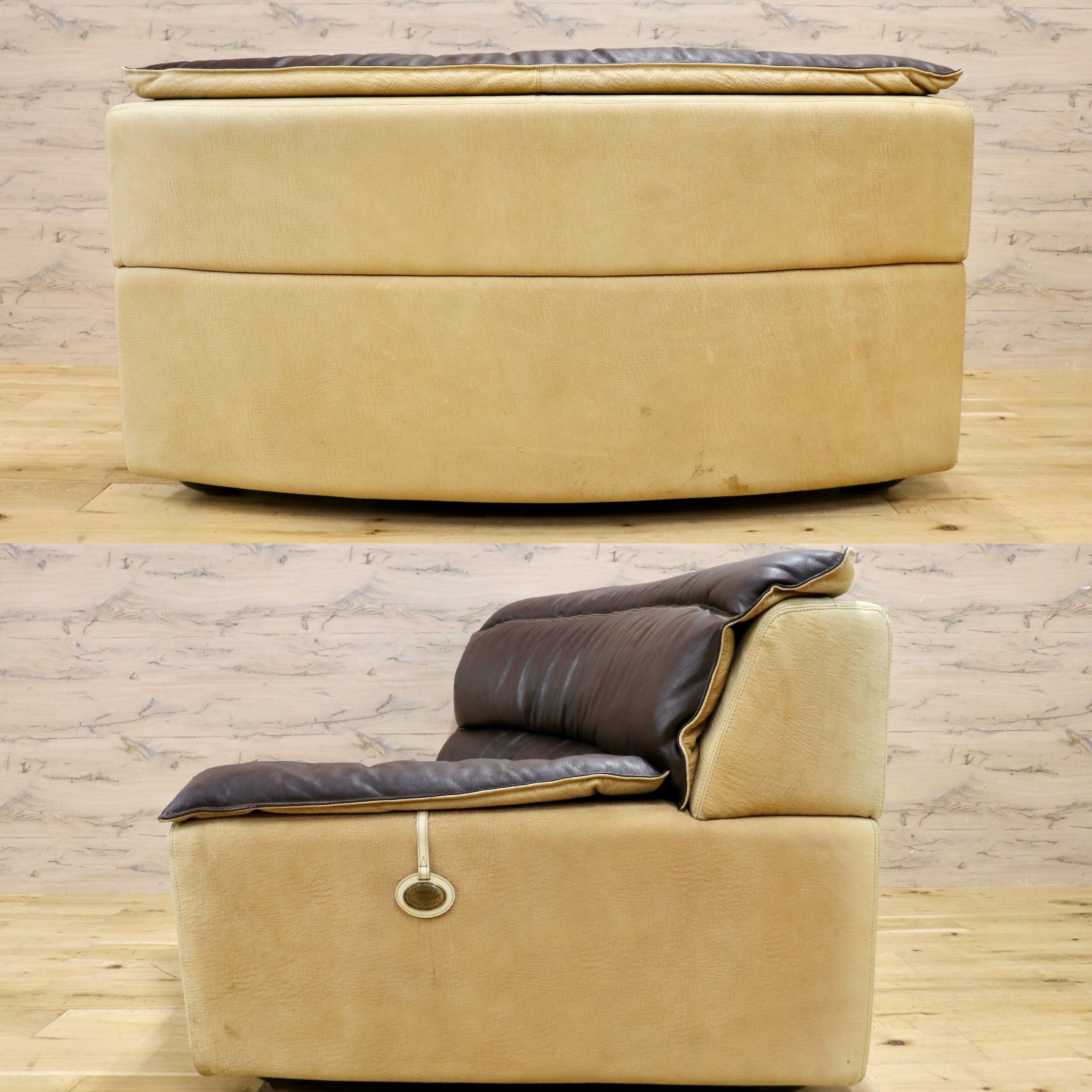 GMIK864F○rossi di albizzate / ロッシディアルビザーテ 1人掛けソファ 左アーム 本革 ヴィンテージ イタリア 最高峰 約140万