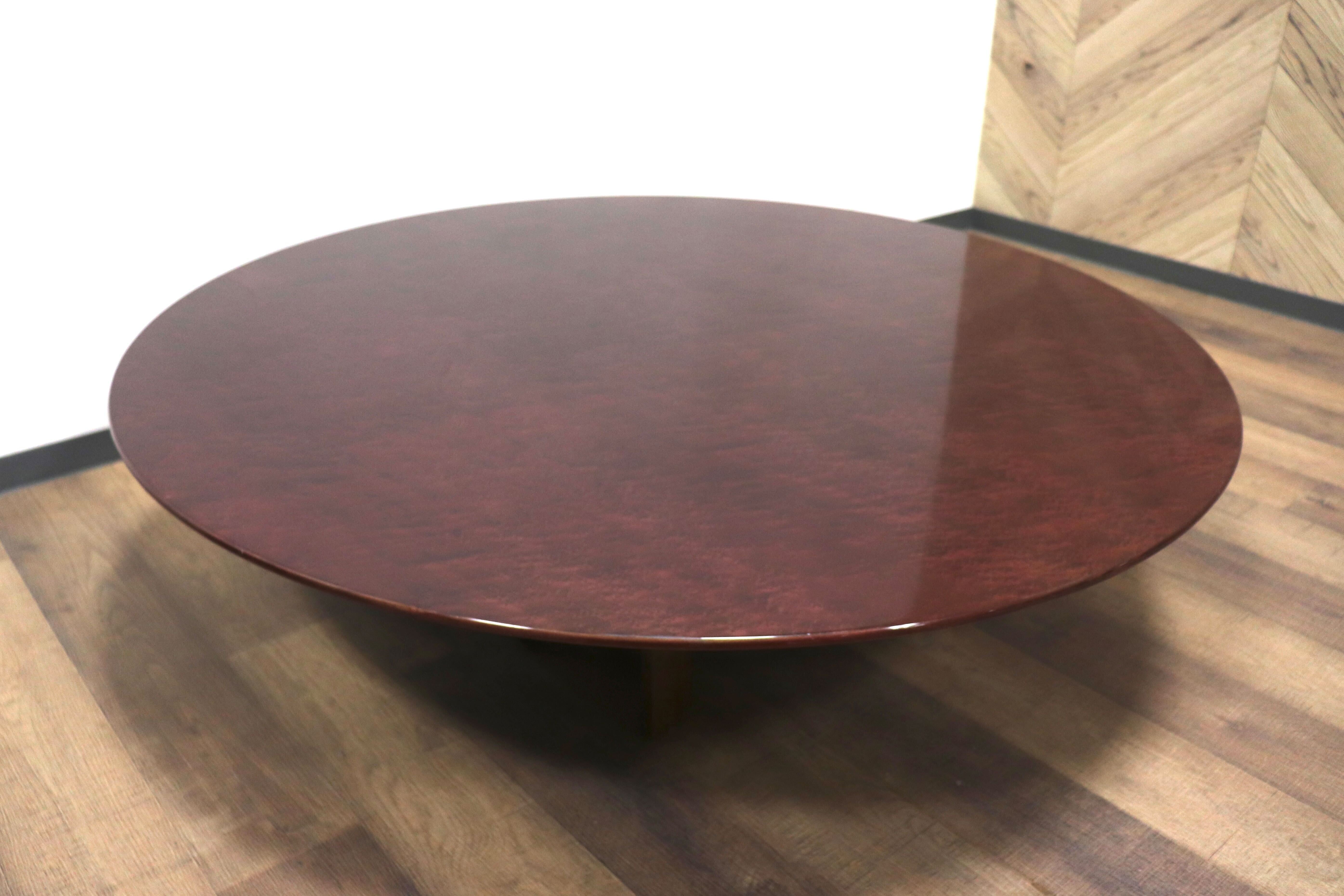 GMGK172○Saporiti Italia / サポリティ イタリア バーズアイメープル ラウンドテーブル リビングテーブル 座卓 モダン 希少 定価約40万