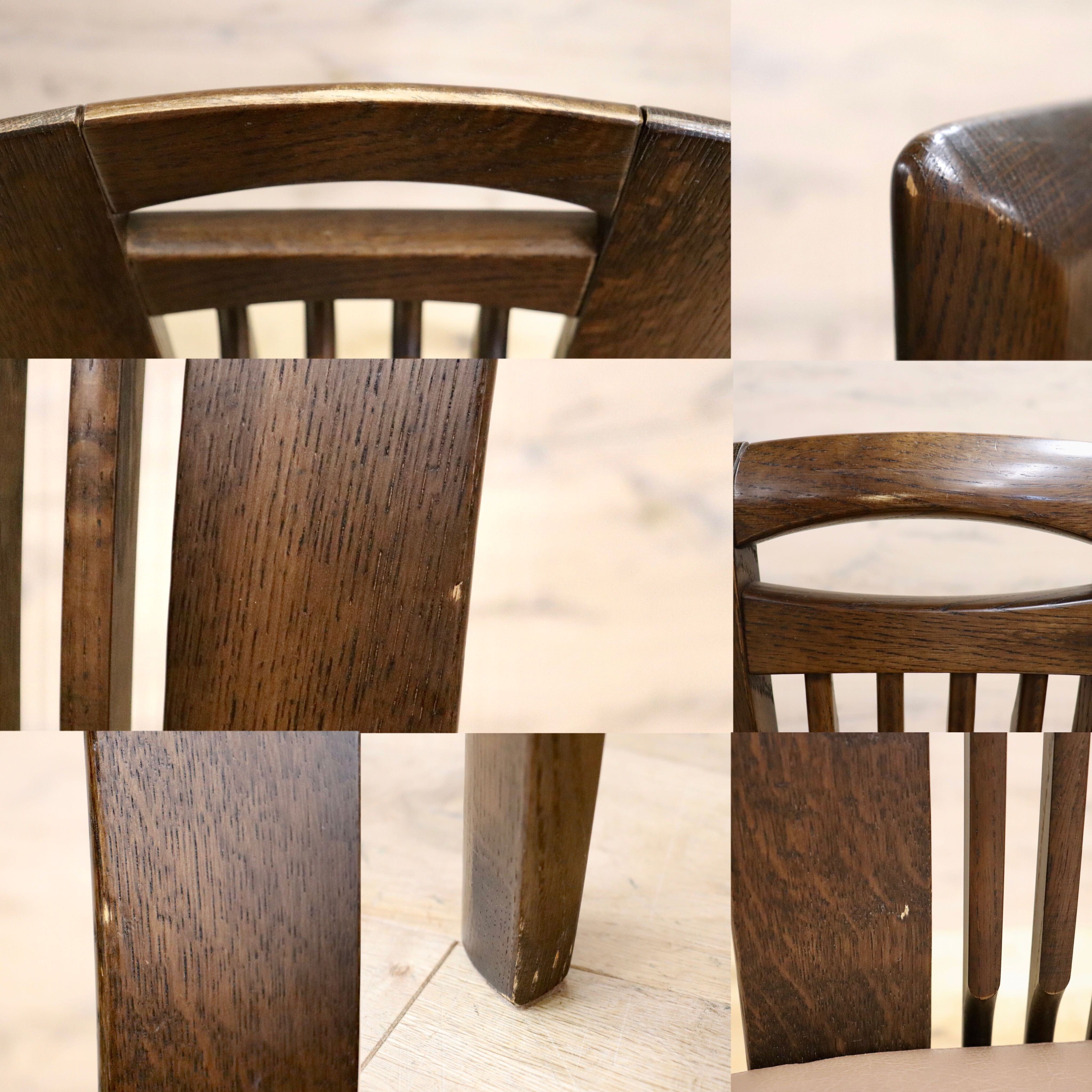 GMHN226A○karimoku / カリモク ダイニングチェア 2脚セット アームレスチェア 椅子 カントリー モダン レトロ オーク 合皮 国産家具