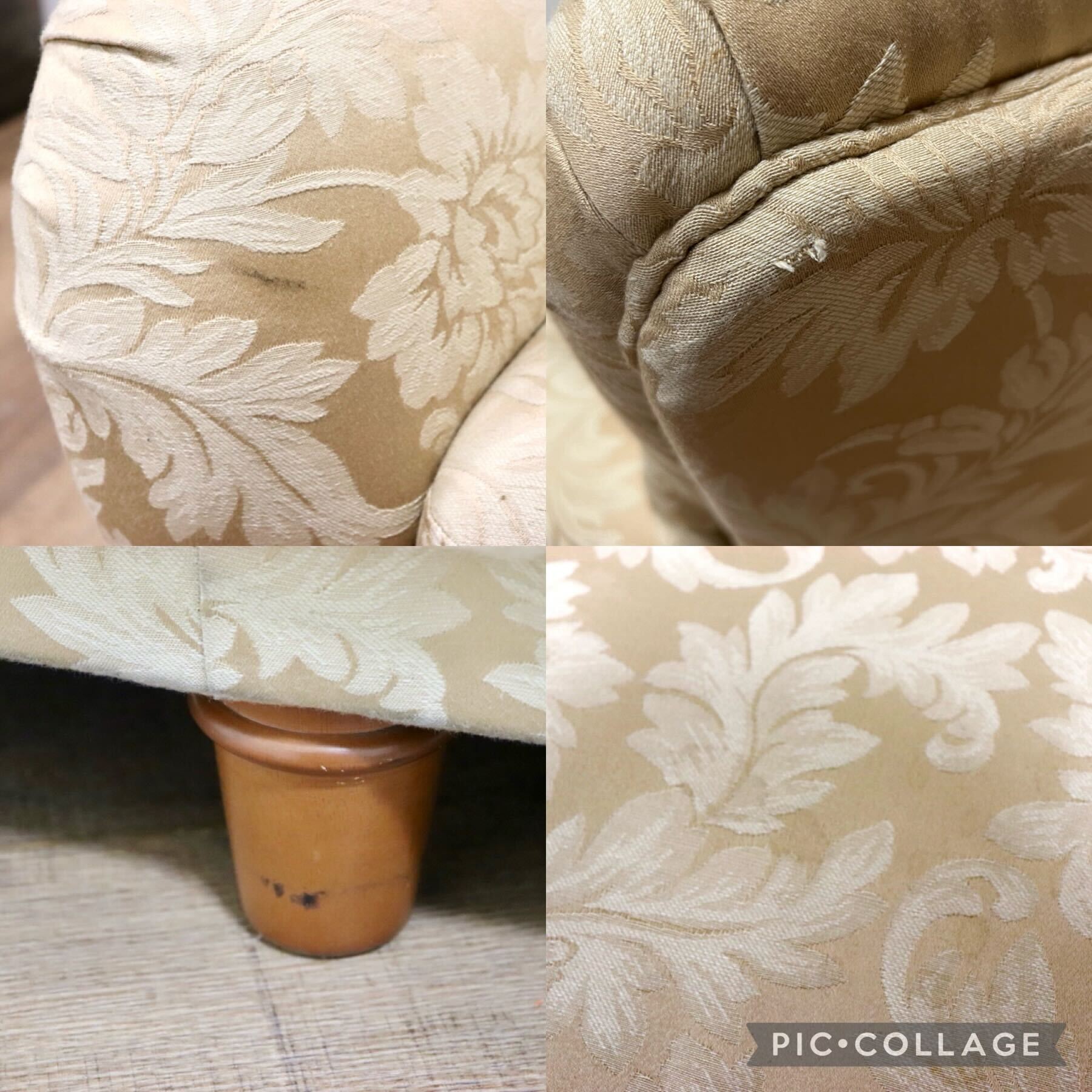 GMGS256○モリシゲ / MORISHIGE 2.5人掛けソファ ラブソファ 長椅子 アームソファ ファブリック 花柄 IDC大塚家具 応接 高級 大正モダン