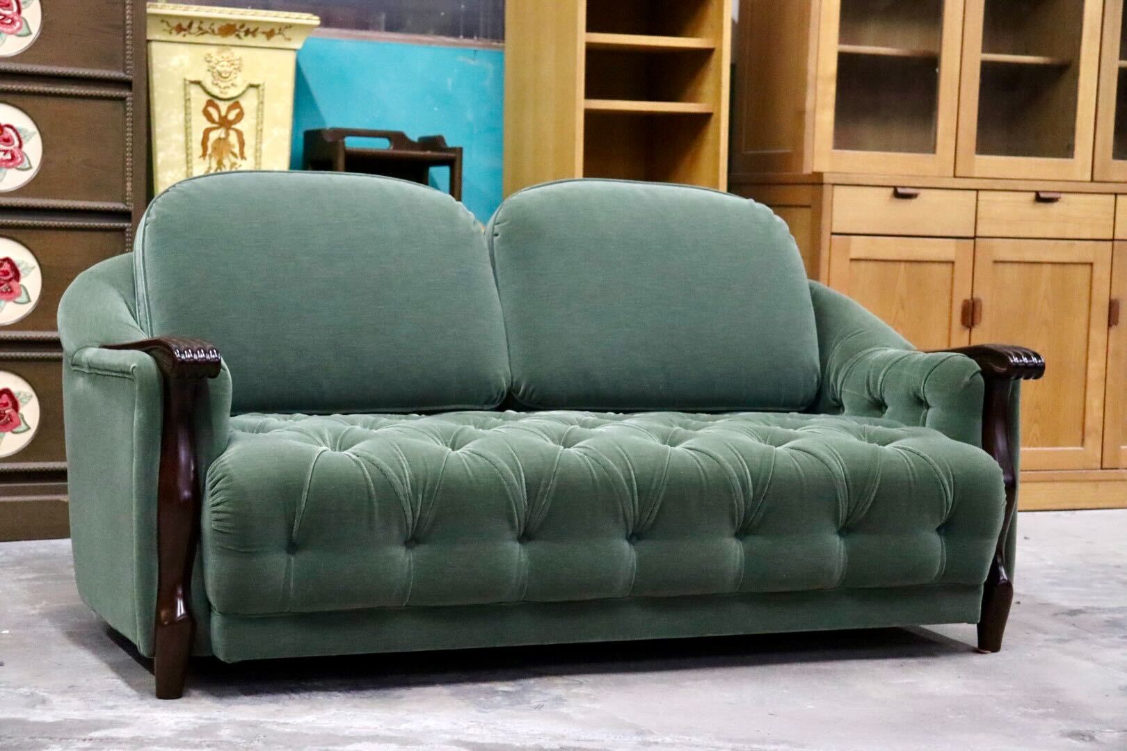 GMIH462B○maruni / マルニ ベルサイユ 2人掛けソファ ラブソファ 長椅子 ファブリック 応接 ヨーロピアン レトロ クラシック 定価約32万