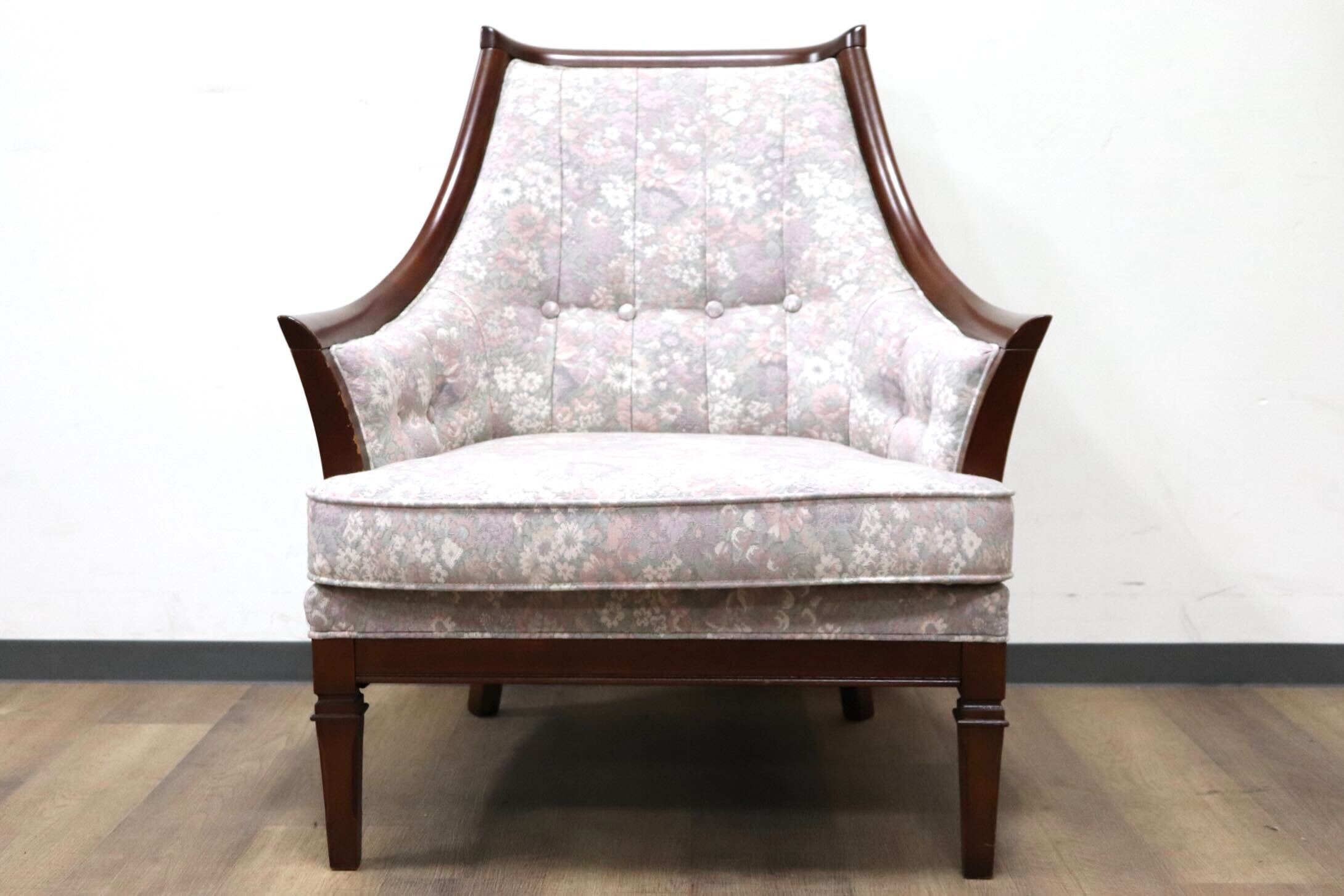 GMHS60A○maruni / マルニ 地中海 サランテ 1人掛けソファ シングルソファ アームソファ ファブリック 花柄 応接 エレガント 定価約18万