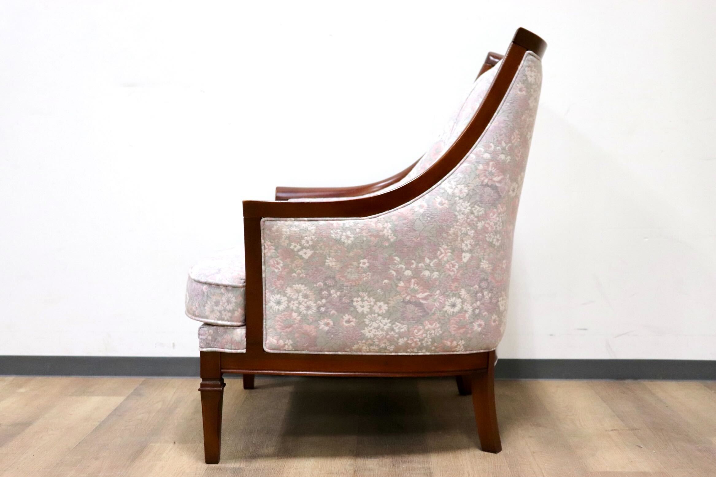 GMHS60A○maruni / マルニ 地中海 サランテ 1人掛けソファ シングルソファ アームソファ ファブリック 花柄 応接 エレガント 定価約18万