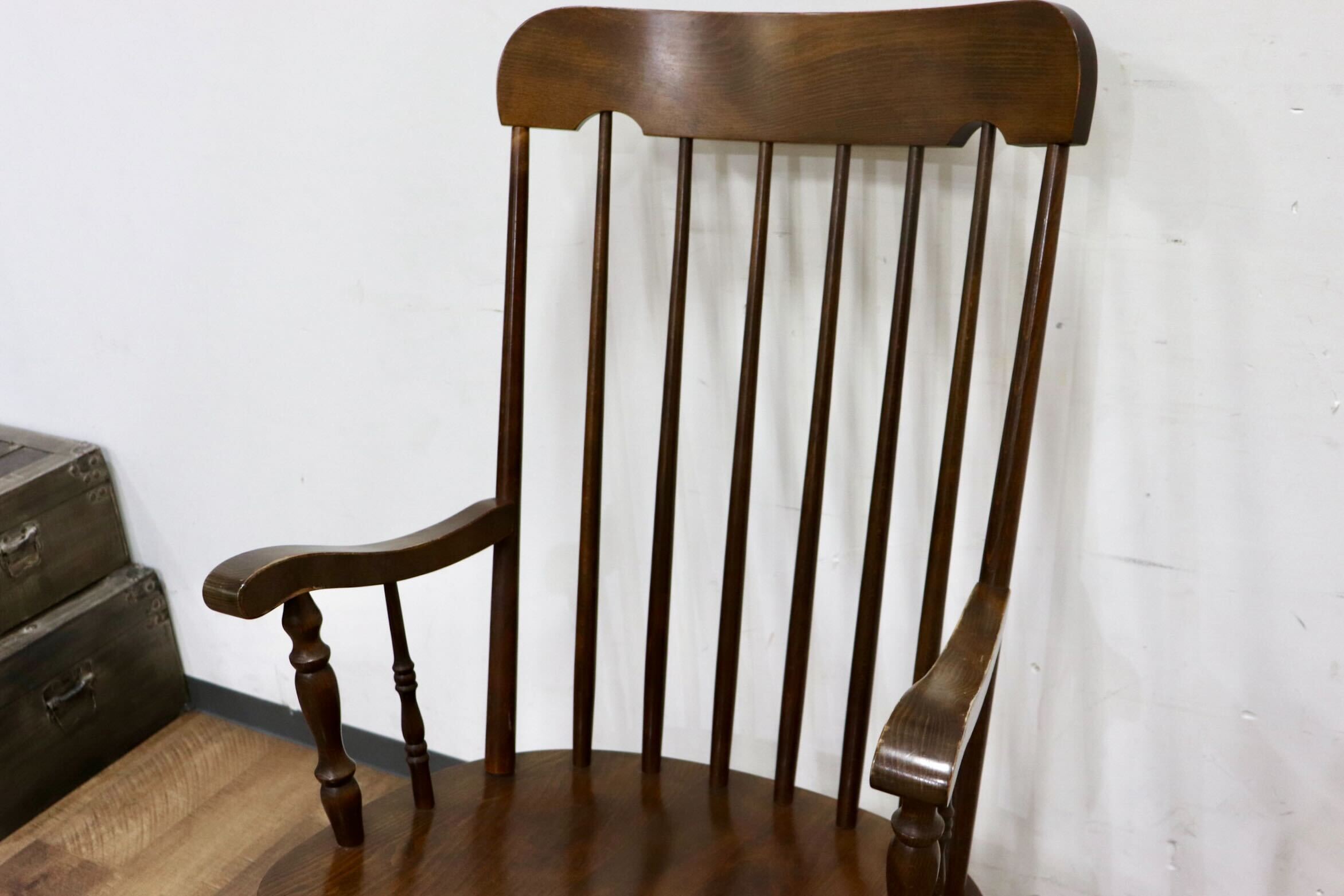 GMHK746○柏木工 / KASHIWA ロッキングチェア 揺り椅子 アームチェア 椅子 レトロ カントリー ノスタルジック アンティーク 飛騨家具