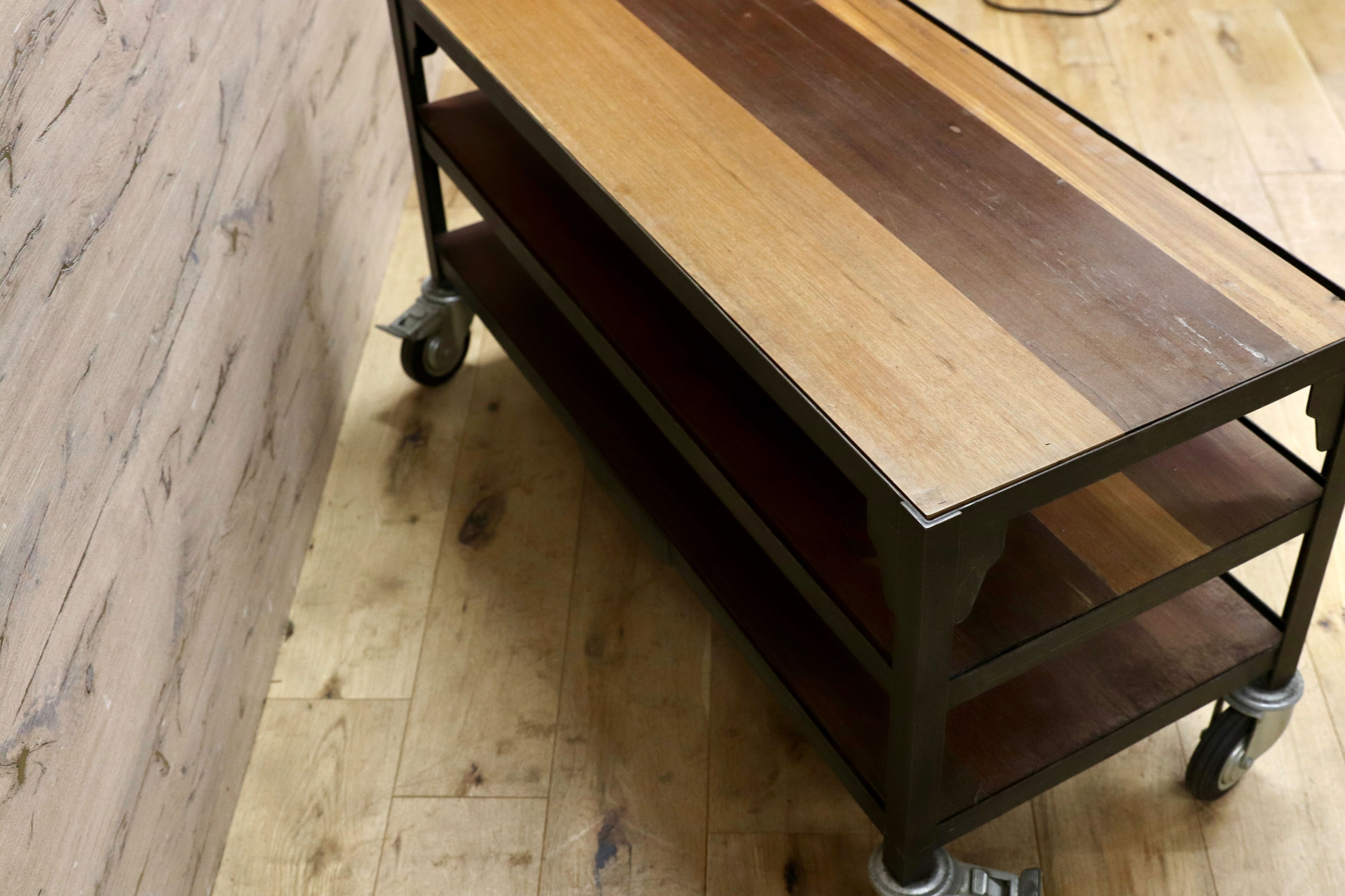 GMIK767A○unico / ウニコ LUMUER ランバー オープンシェルフ ラック キャスターラック テレビボード ローボード インダストリアル 廃番