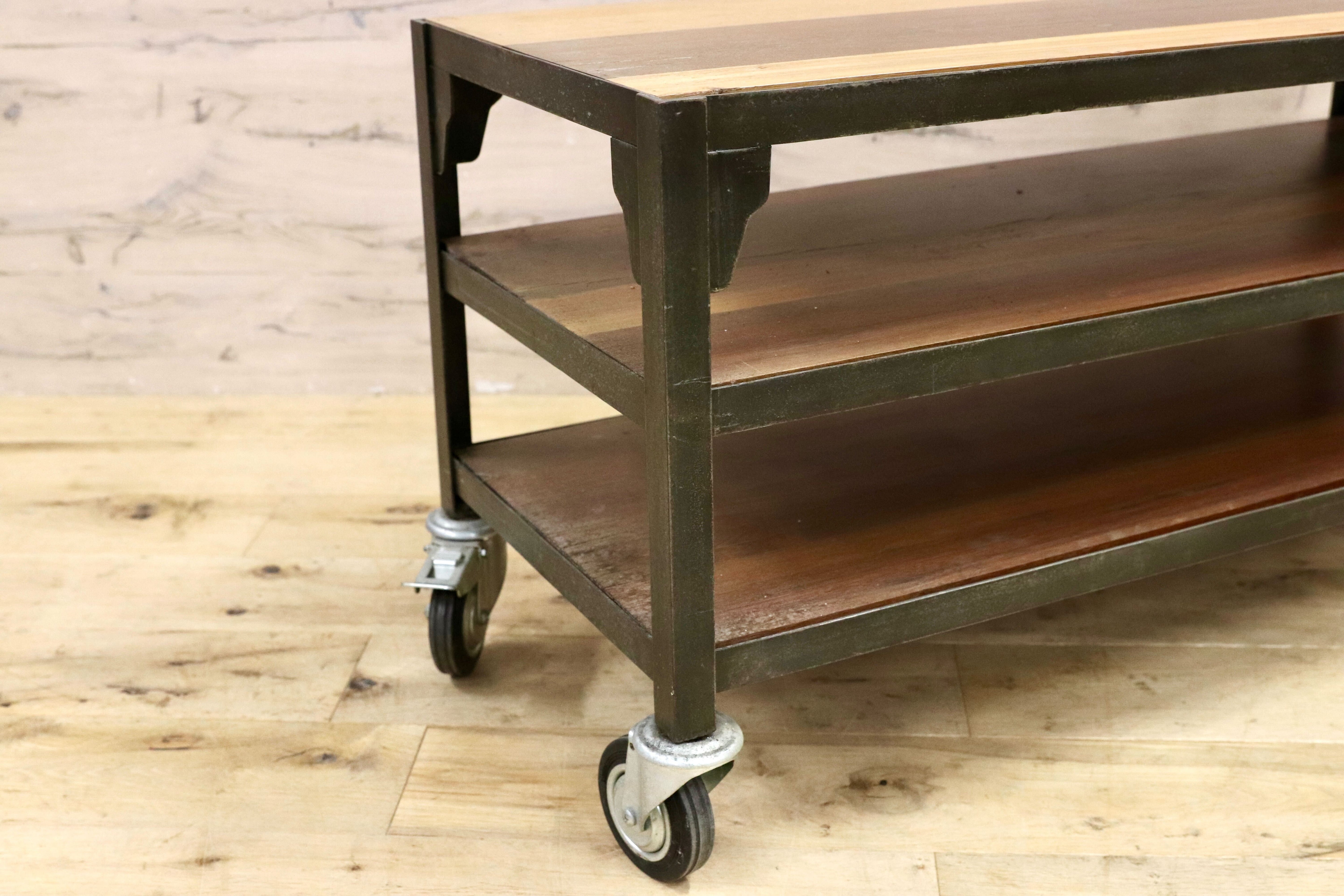 GMIK767A○unico / ウニコ LUMUER ランバー オープンシェルフ ラック キャスターラック テレビボード ローボード インダストリアル 廃番