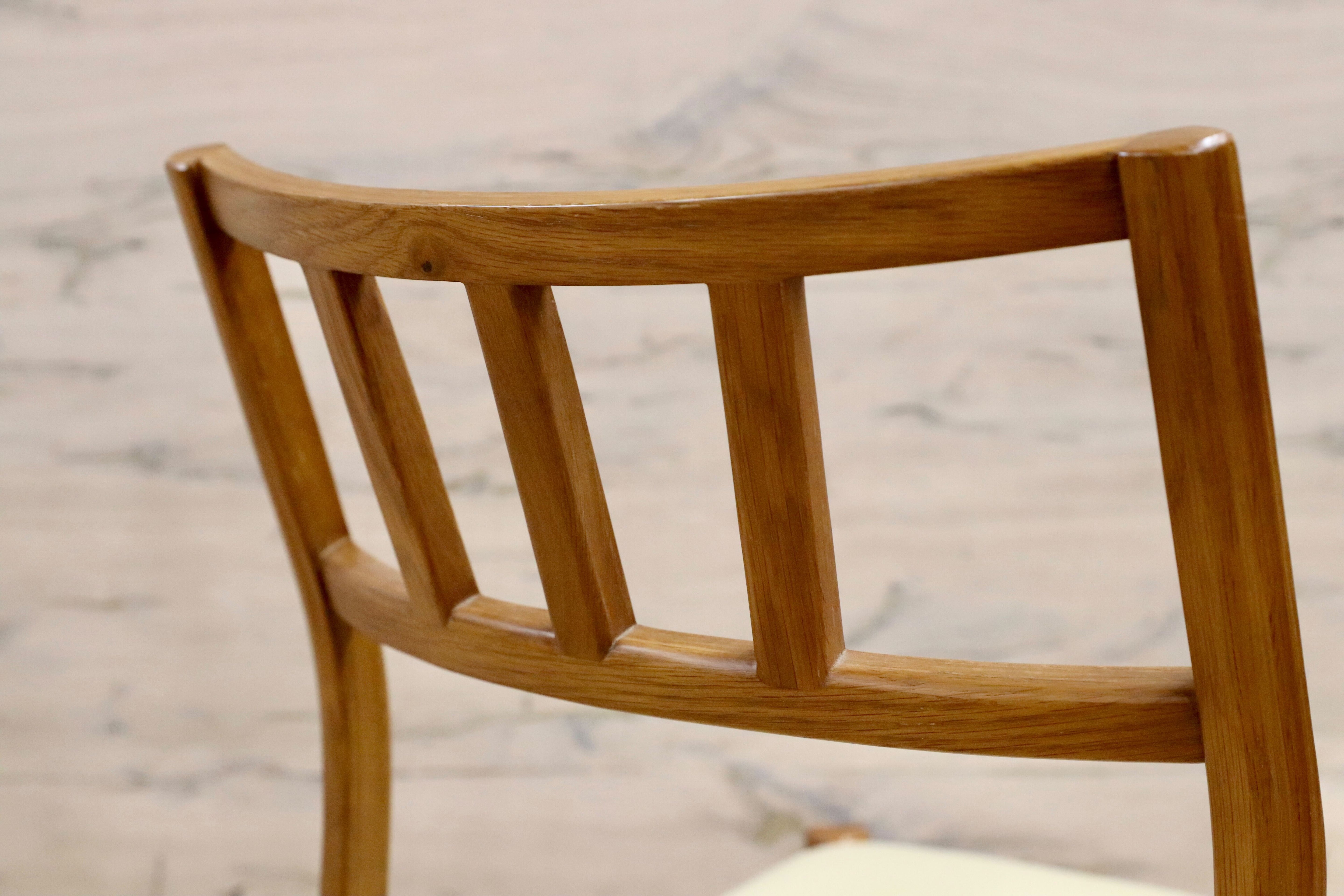 GMCN48○朝日木材加工 Krone ダイニングチェア 椅子 オーク材 合皮 北欧スタイル 希少 廃番