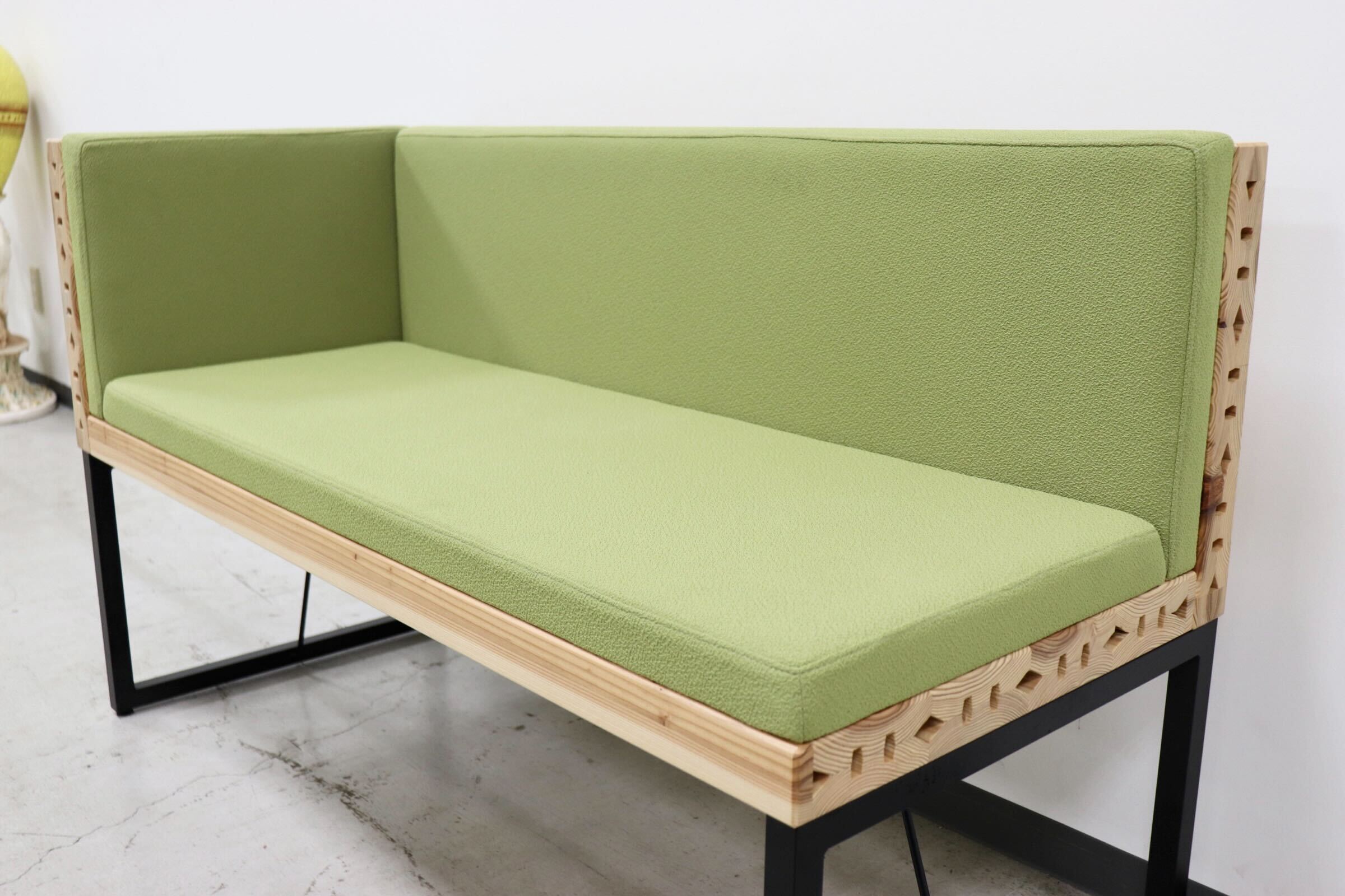 GMGK61A○MUJI / 無印良品 日本の木でできたベンチ 長椅子 内田洋行 ファブリック 杉 無垢材 シンプル ナチュラル 定価約16万 展示品