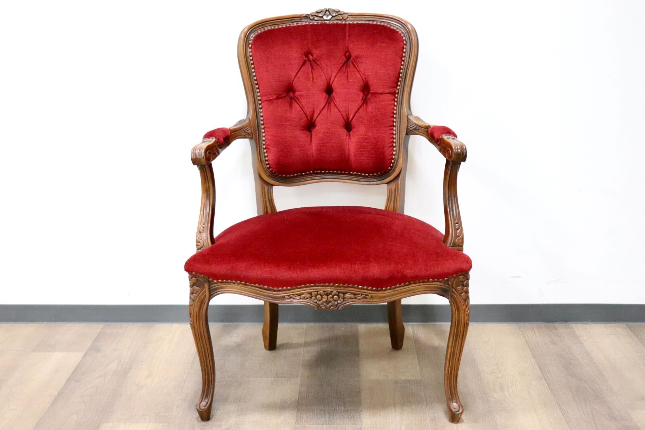 GMGH460A○イタリア製 アンティーク調 輸入家具 ヴェローナクラシック アームチェア ダイニングチェア 定価9.2万 展示品