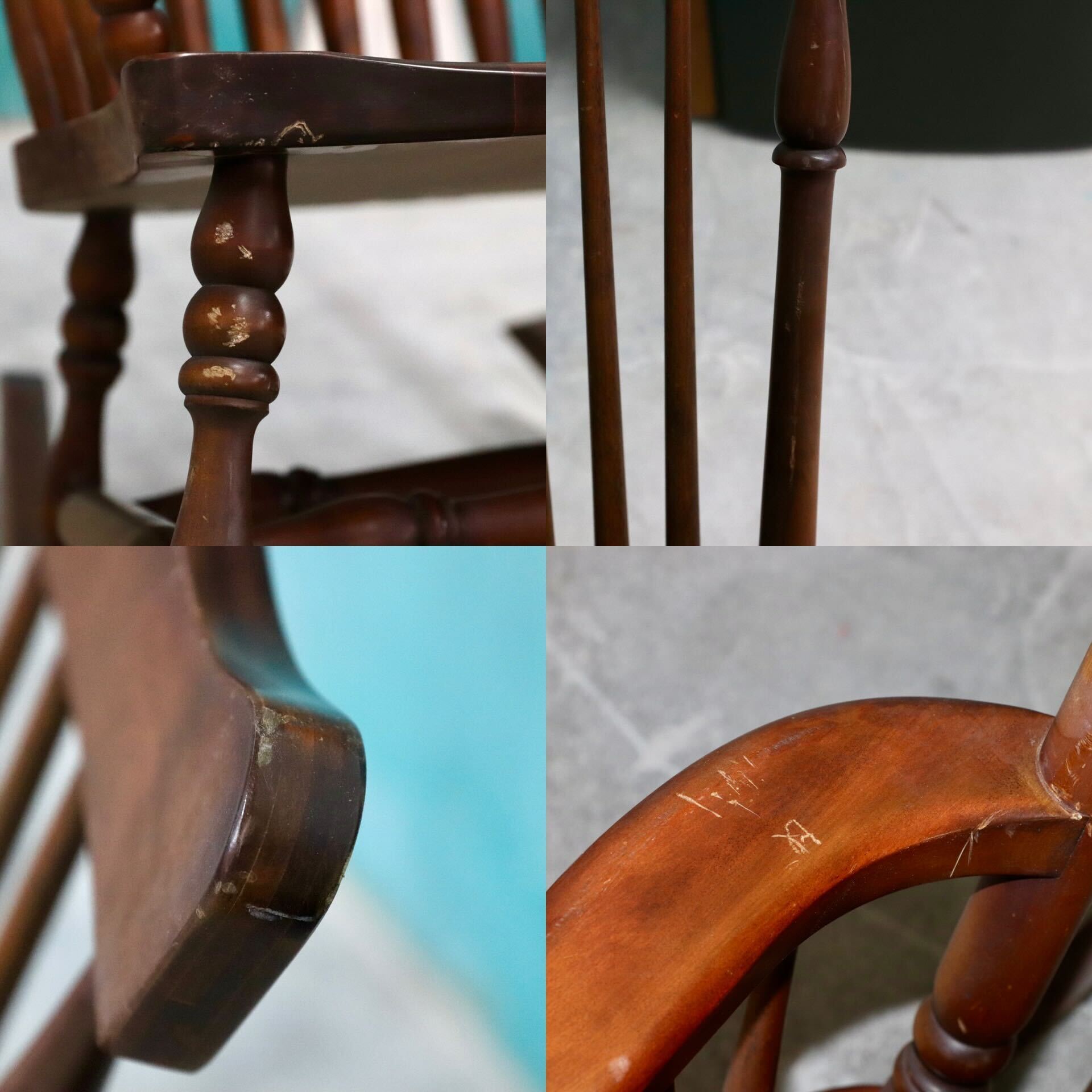 GMHK399○九州民芸家具 ロッキングチェア 揺り椅子 ミズメザクラ レトロ アンティーク 和家具 和モダン 民藝 検)北海道民芸 松本民芸家具