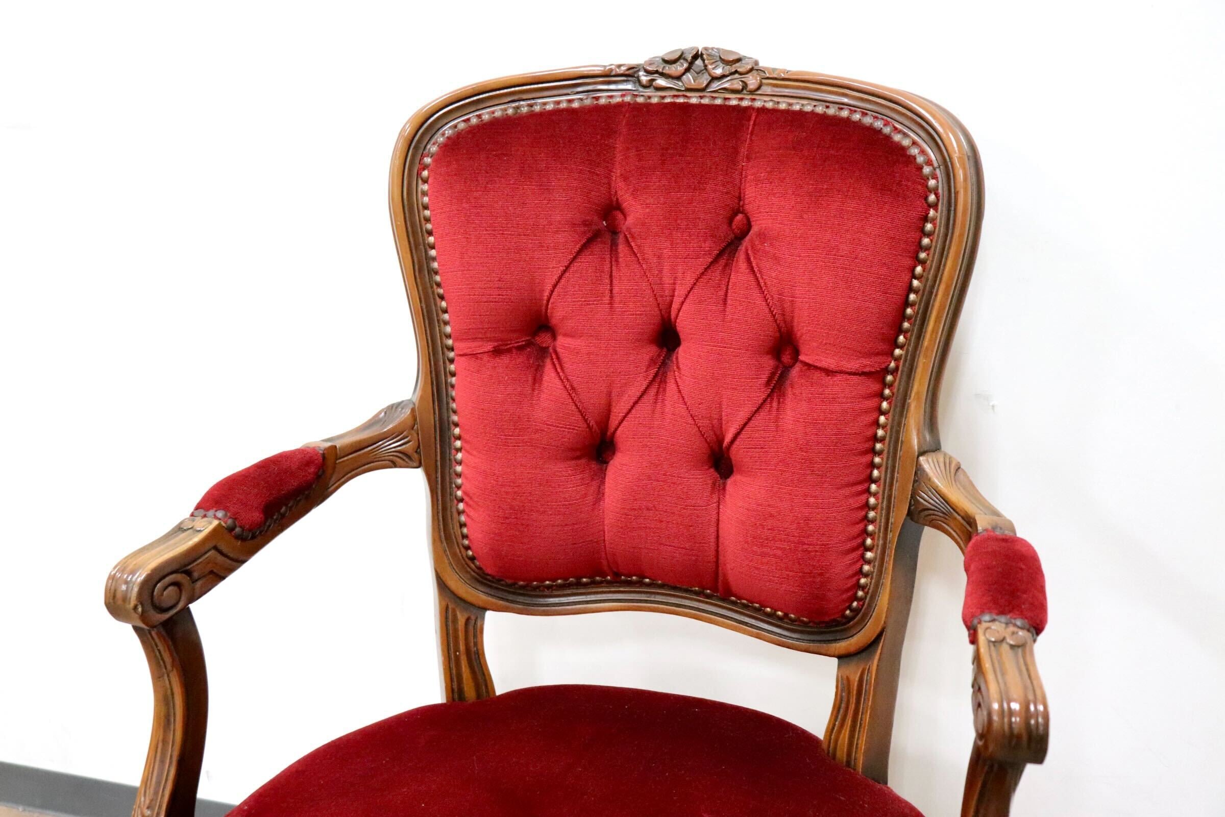 GMGH460A○イタリア製 アンティーク調 輸入家具 ヴェローナクラシック アームチェア ダイニングチェア 定価9.2万 展示品