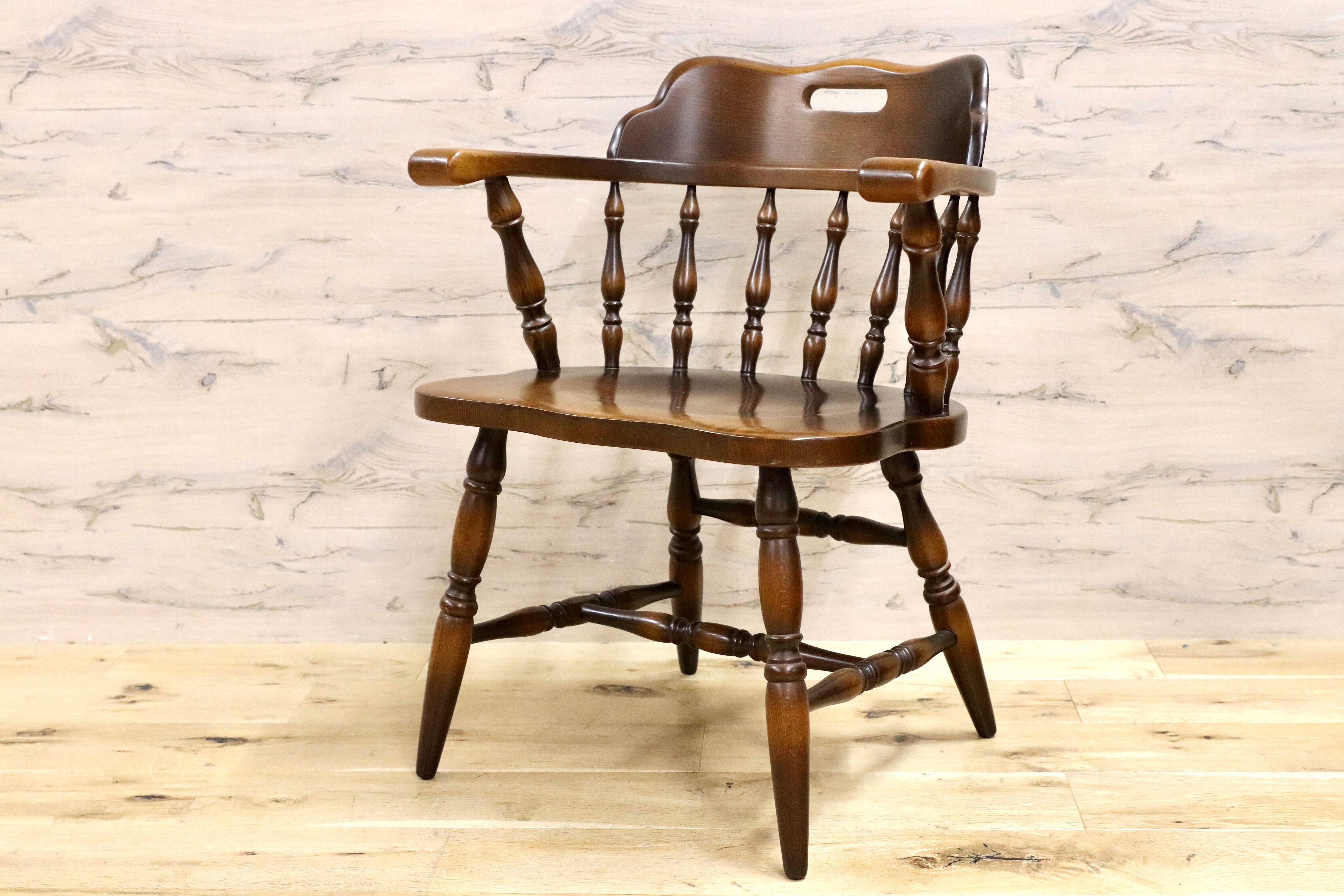 GMGF102C○飛騨産業 / HIDA キツツキ 穂高 ダイニングチェア キャプテンチェア ウィンザーチェア アームチェア 椅子 定価約8万