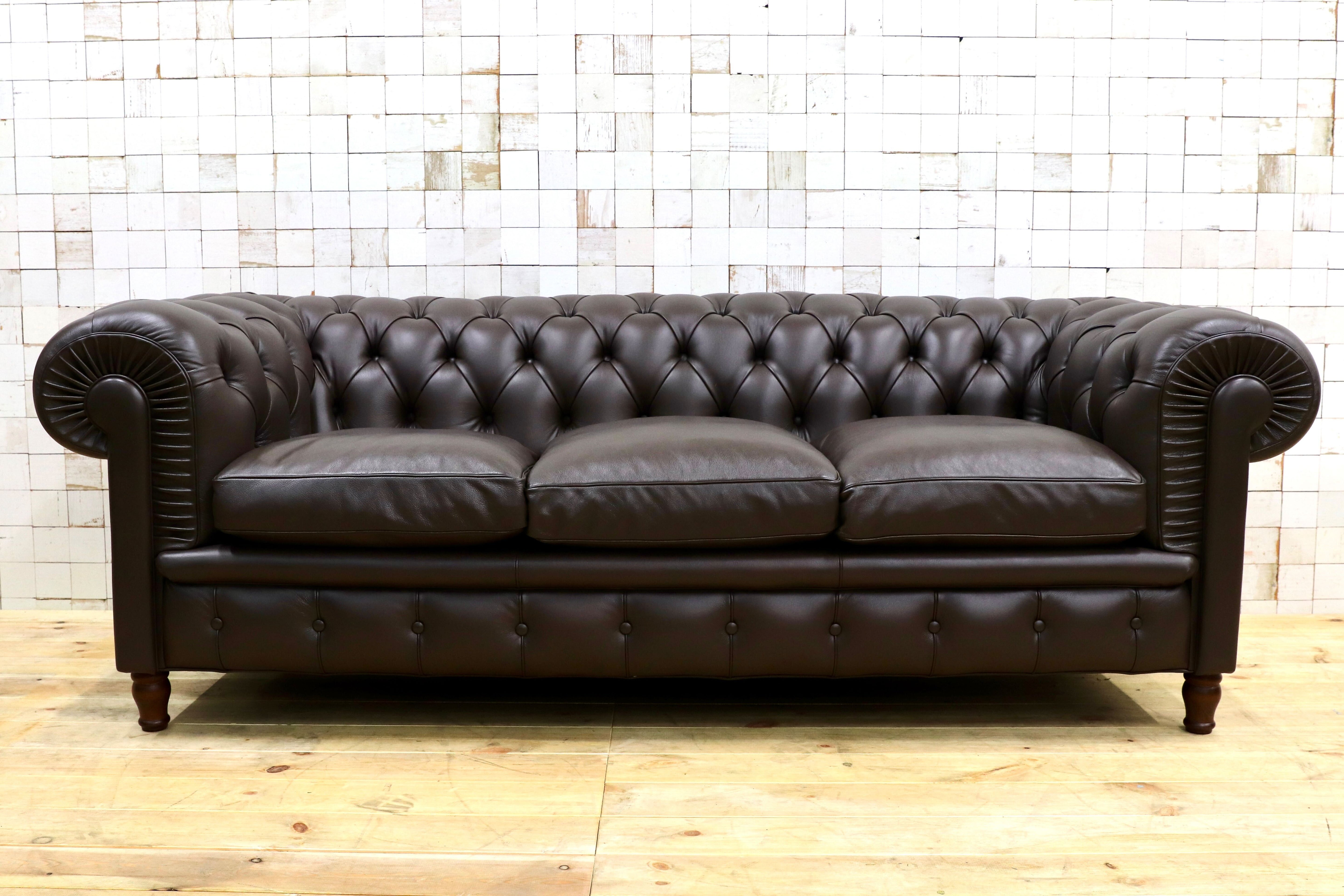 GMHK573○Poltrona Frau / ポルトローナフラウ CHESTER チェスター 3人掛けソファ トリプルソファ IDC大塚家具 イタリア最高峰 約270万