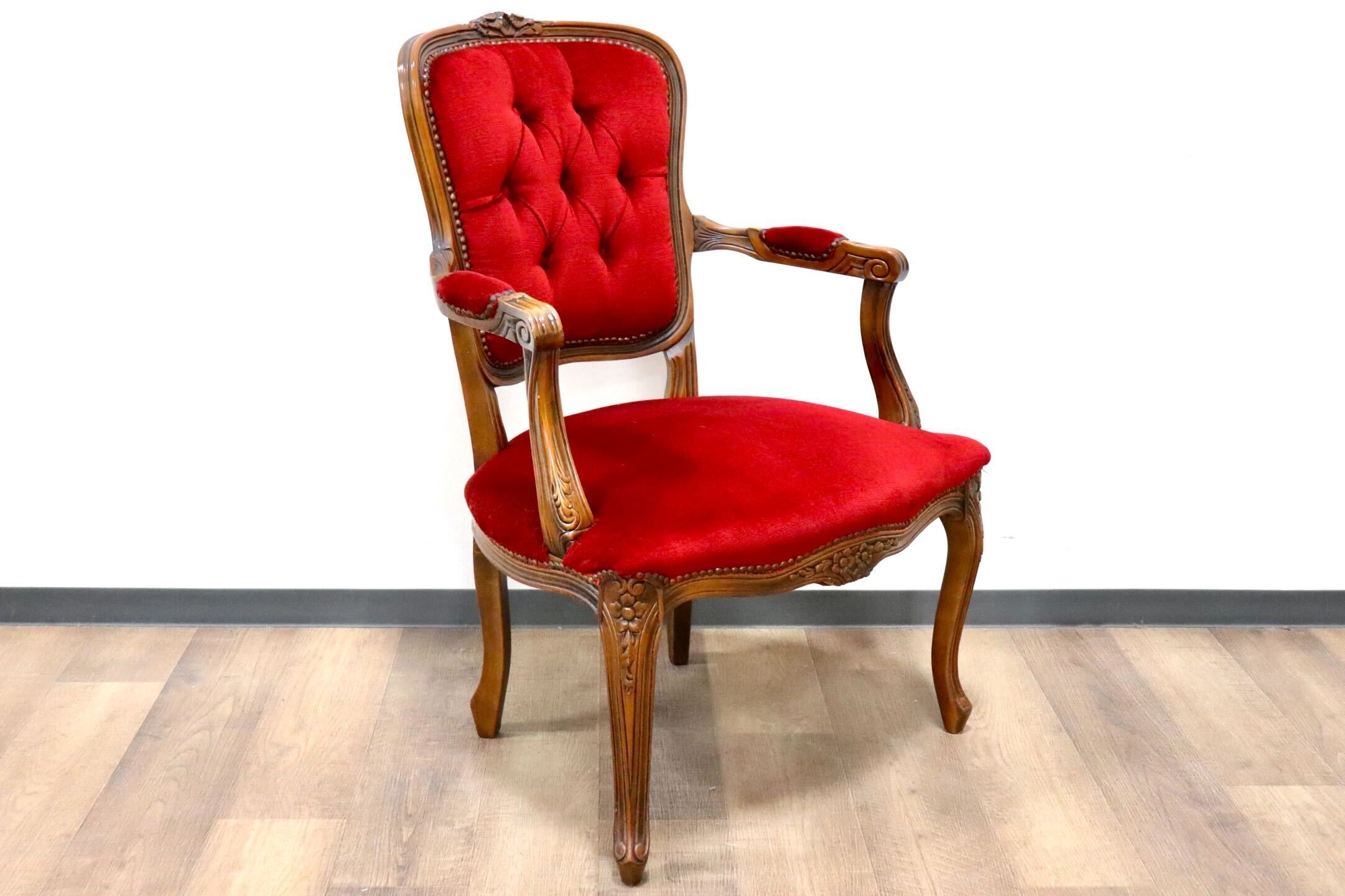 GMGH460A○イタリア製 アンティーク調 輸入家具 ヴェローナクラシック アームチェア ダイニングチェア 定価9.2万 展示品