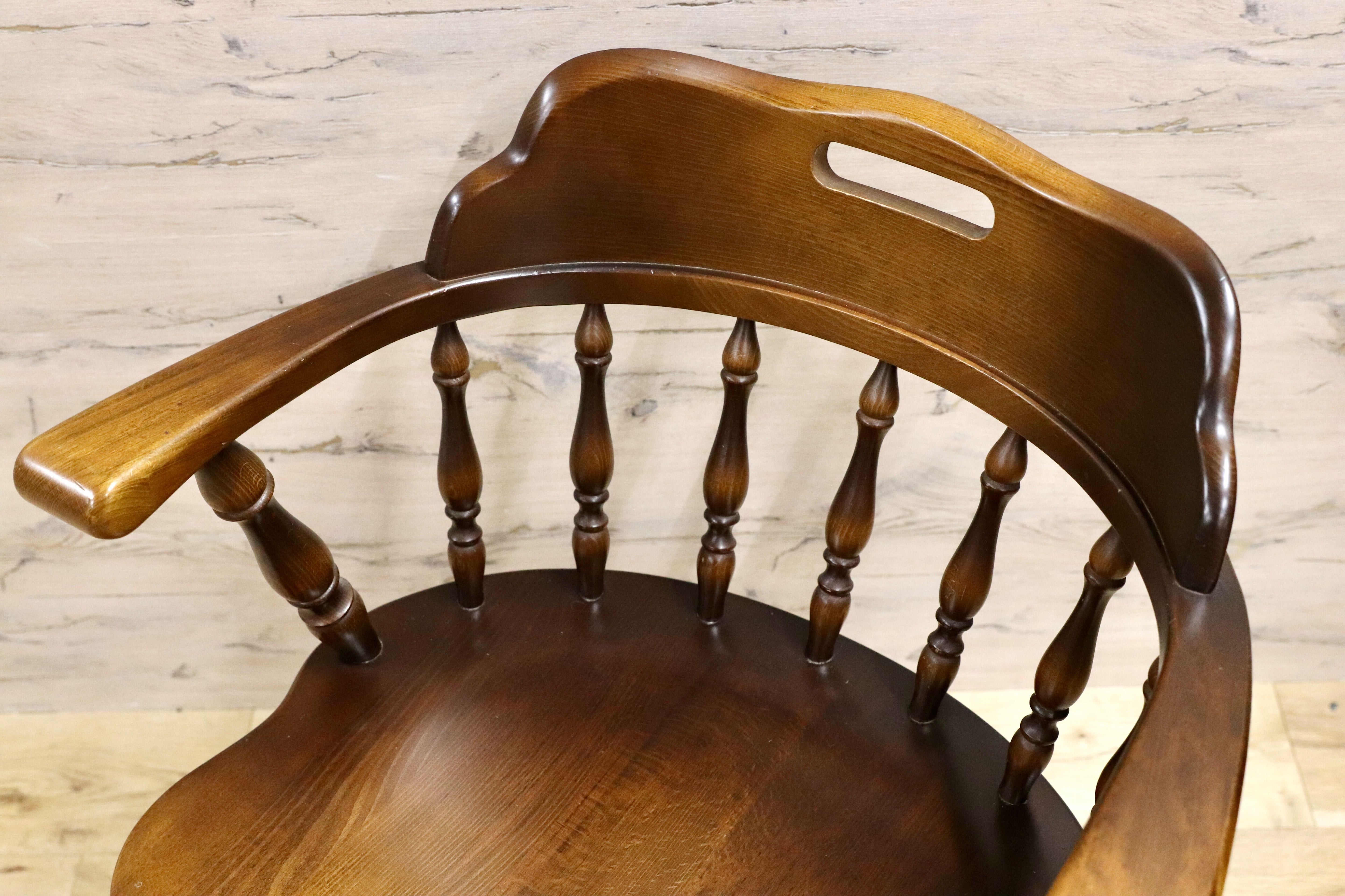 GMGF102C○飛騨産業 / HIDA キツツキ 穂高 ダイニングチェア キャプテンチェア ウィンザーチェア アームチェア 椅子 定価約8万