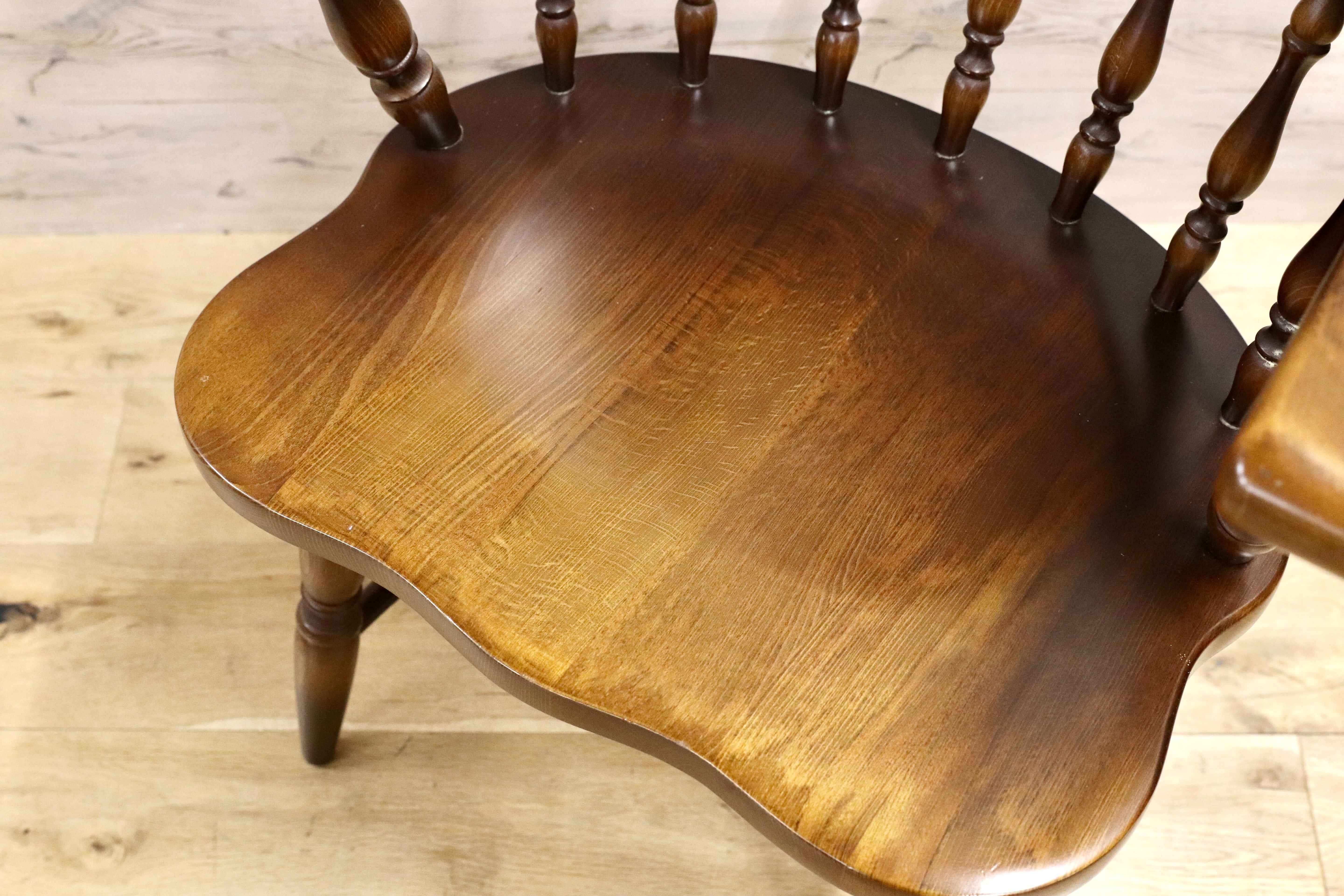 GMGF102C○飛騨産業 / HIDA キツツキ 穂高 ダイニングチェア キャプテンチェア ウィンザーチェア アームチェア 椅子 定価約8万