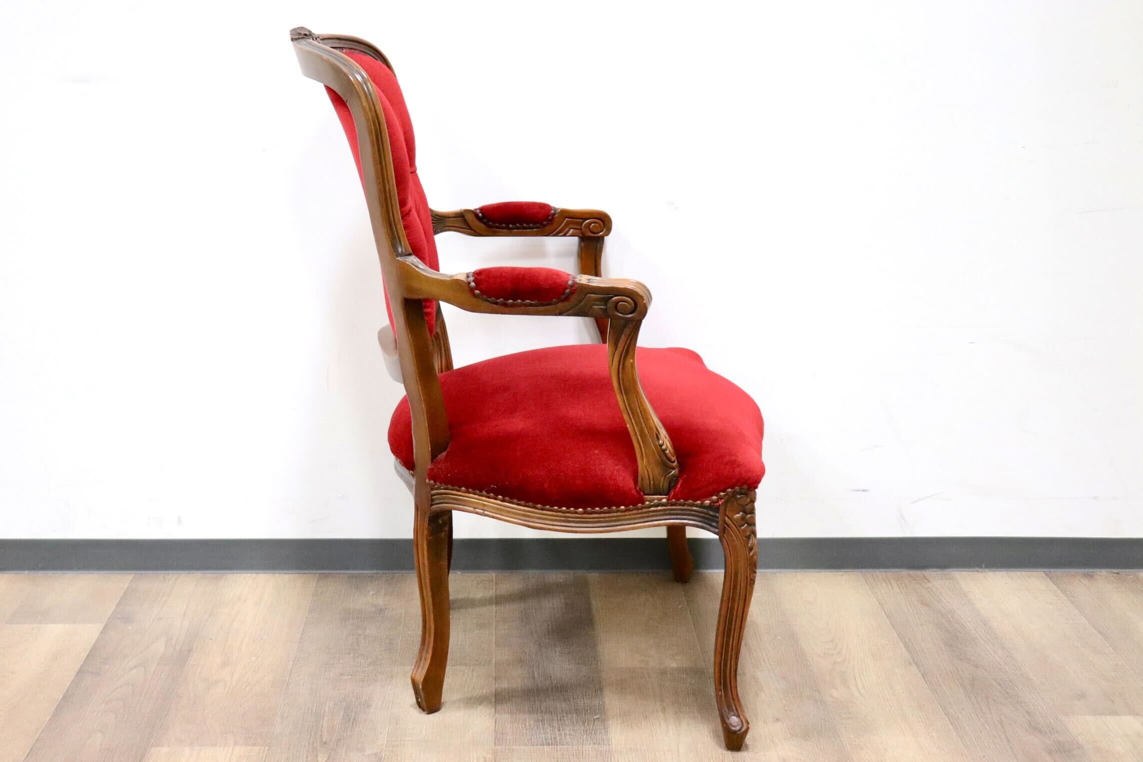 GMGH460A○イタリア製 アンティーク調 輸入家具 ヴェローナクラシック アームチェア ダイニングチェア 定価9.2万 展示品