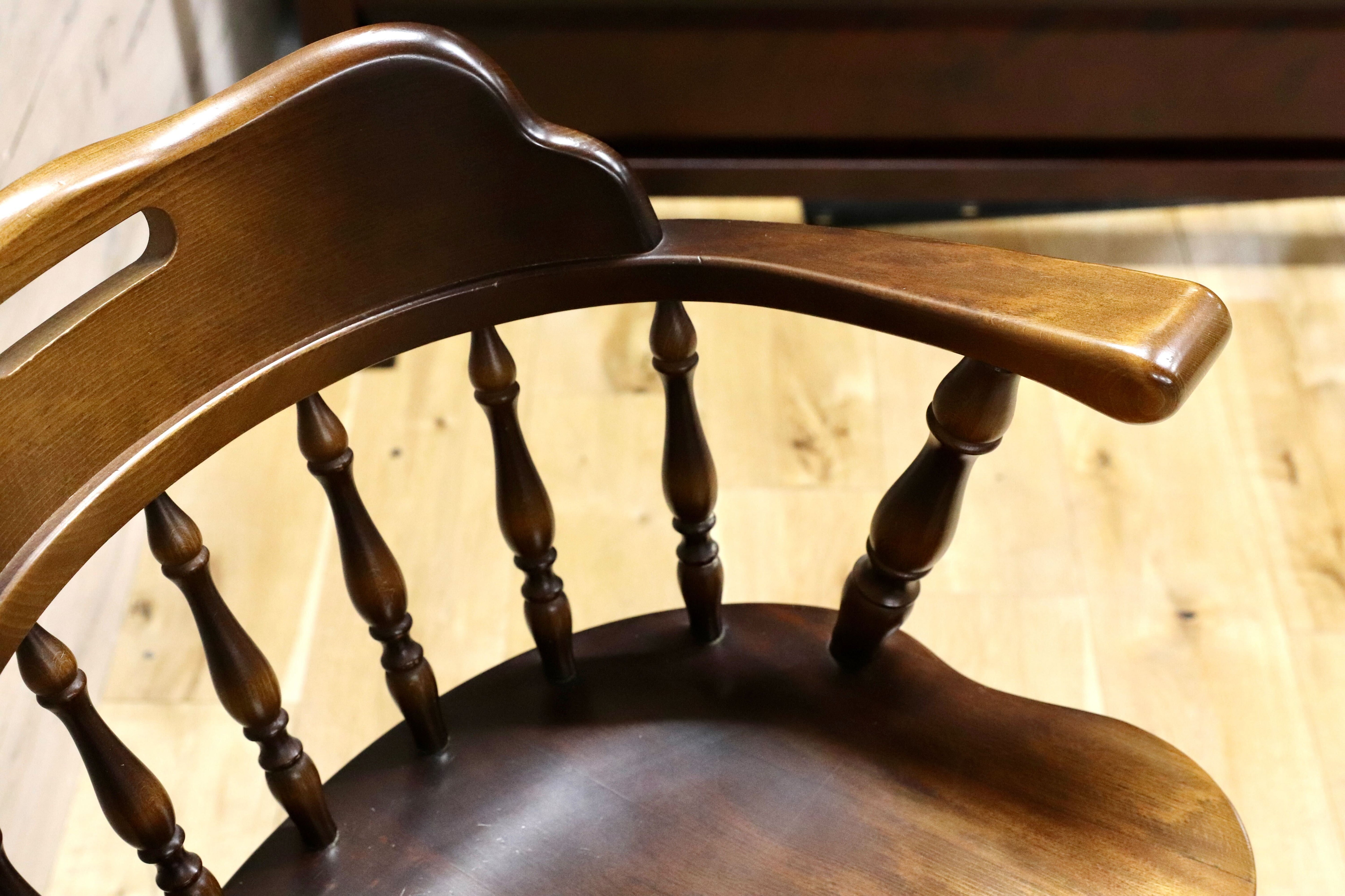 GMGF102C○飛騨産業 / HIDA キツツキ 穂高 ダイニングチェア キャプテンチェア ウィンザーチェア アームチェア 椅子 定価約8万