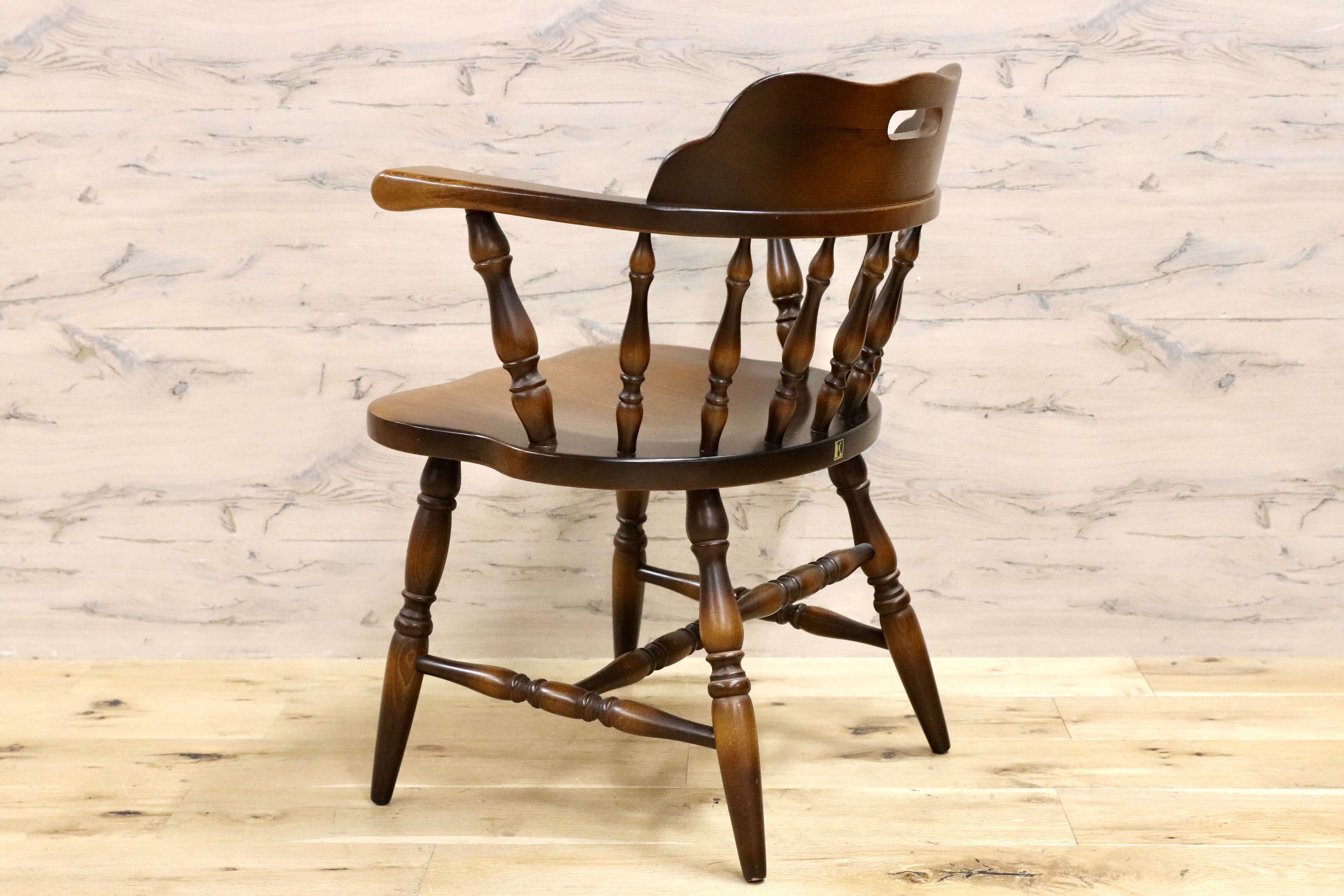 GMGF102C○飛騨産業 / HIDA キツツキ 穂高 ダイニングチェア キャプテンチェア ウィンザーチェア アームチェア 椅子 定価約8万