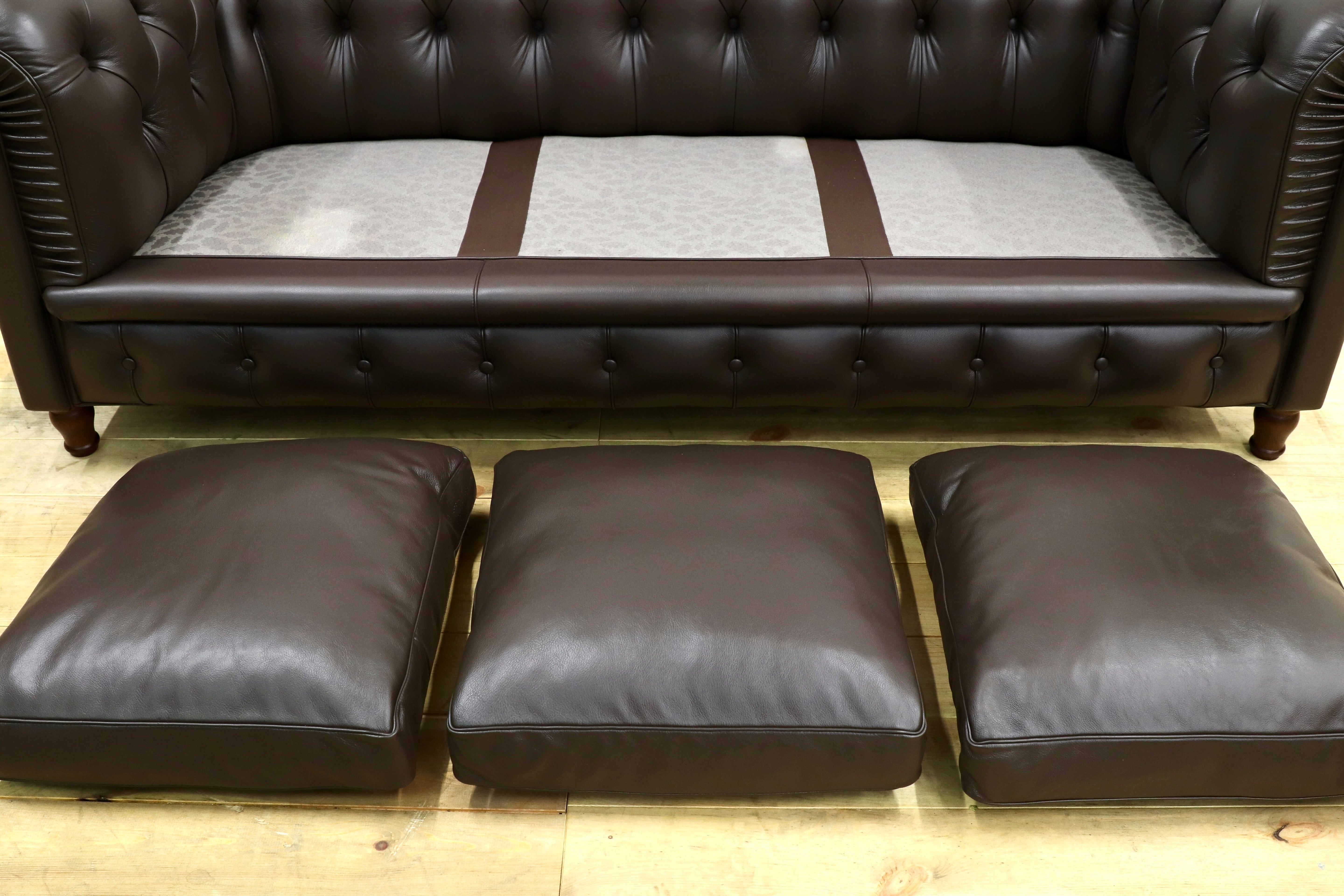 GMHK573○Poltrona Frau / ポルトローナフラウ CHESTER チェスター 3人掛けソファ トリプルソファ IDC大塚家具 イタリア最高峰 約270万