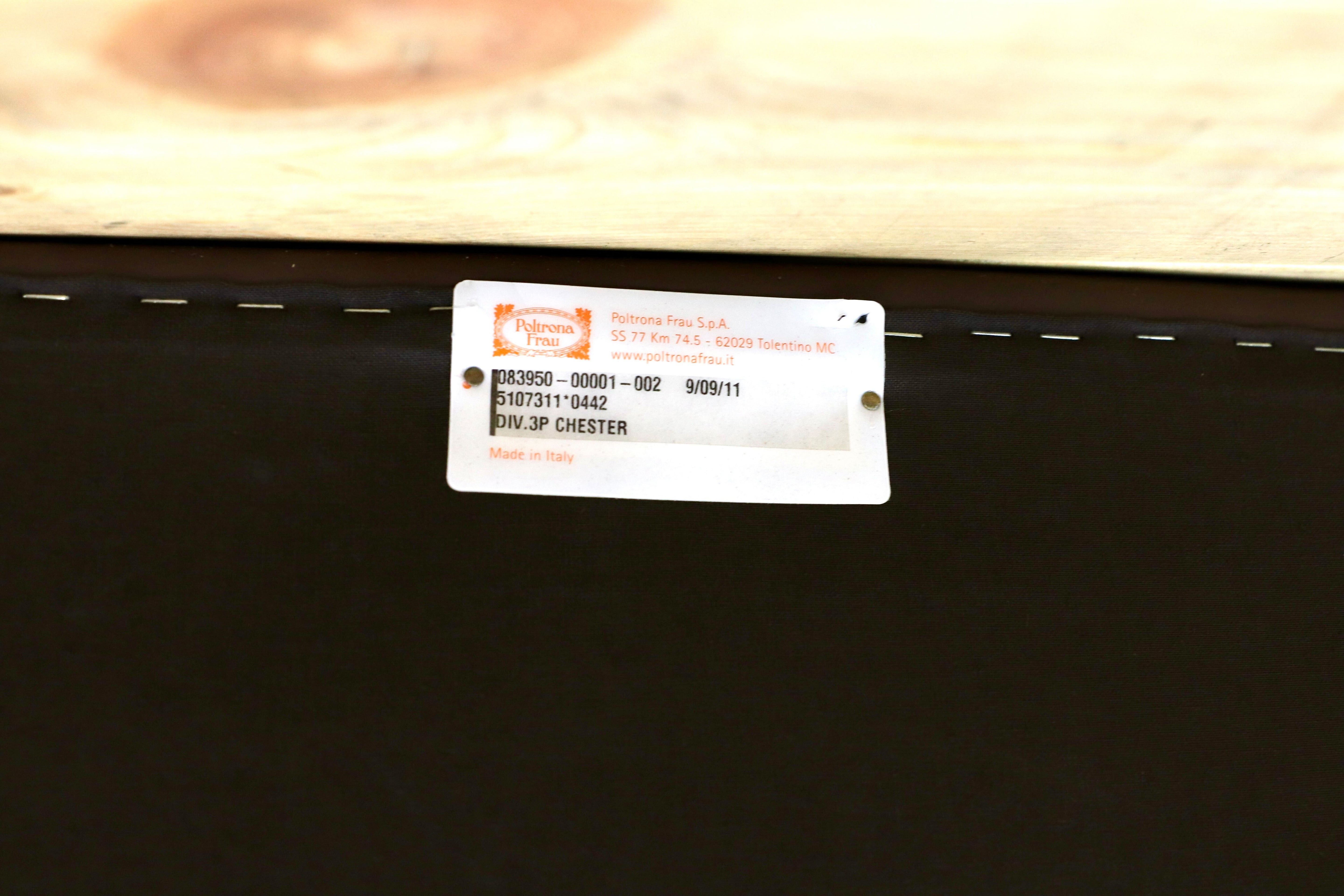 GMHK573○Poltrona Frau / ポルトローナフラウ CHESTER チェスター 3人掛けソファ トリプルソファ IDC大塚家具 イタリア最高峰 約270万