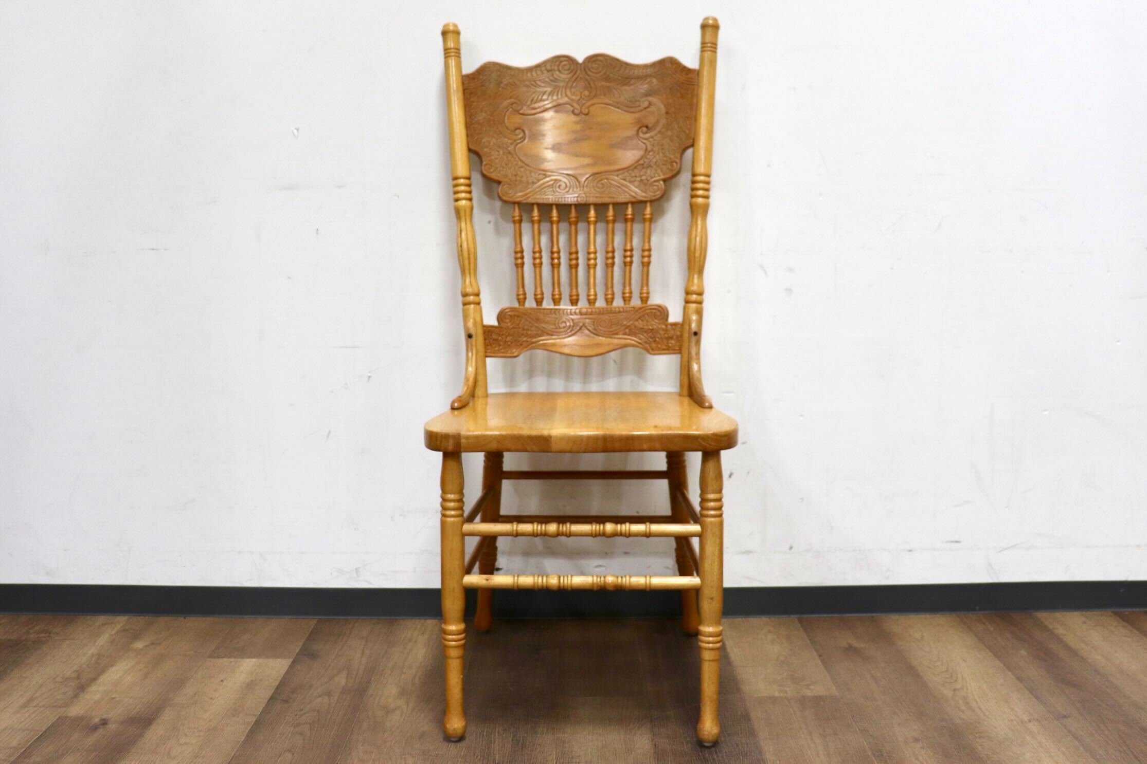 GMHH423D○Shin Lee / シンリー ダイニングチェア 食卓椅子 ハイバック オーク材 彫刻 カントリーアンティーク IDC大塚家具