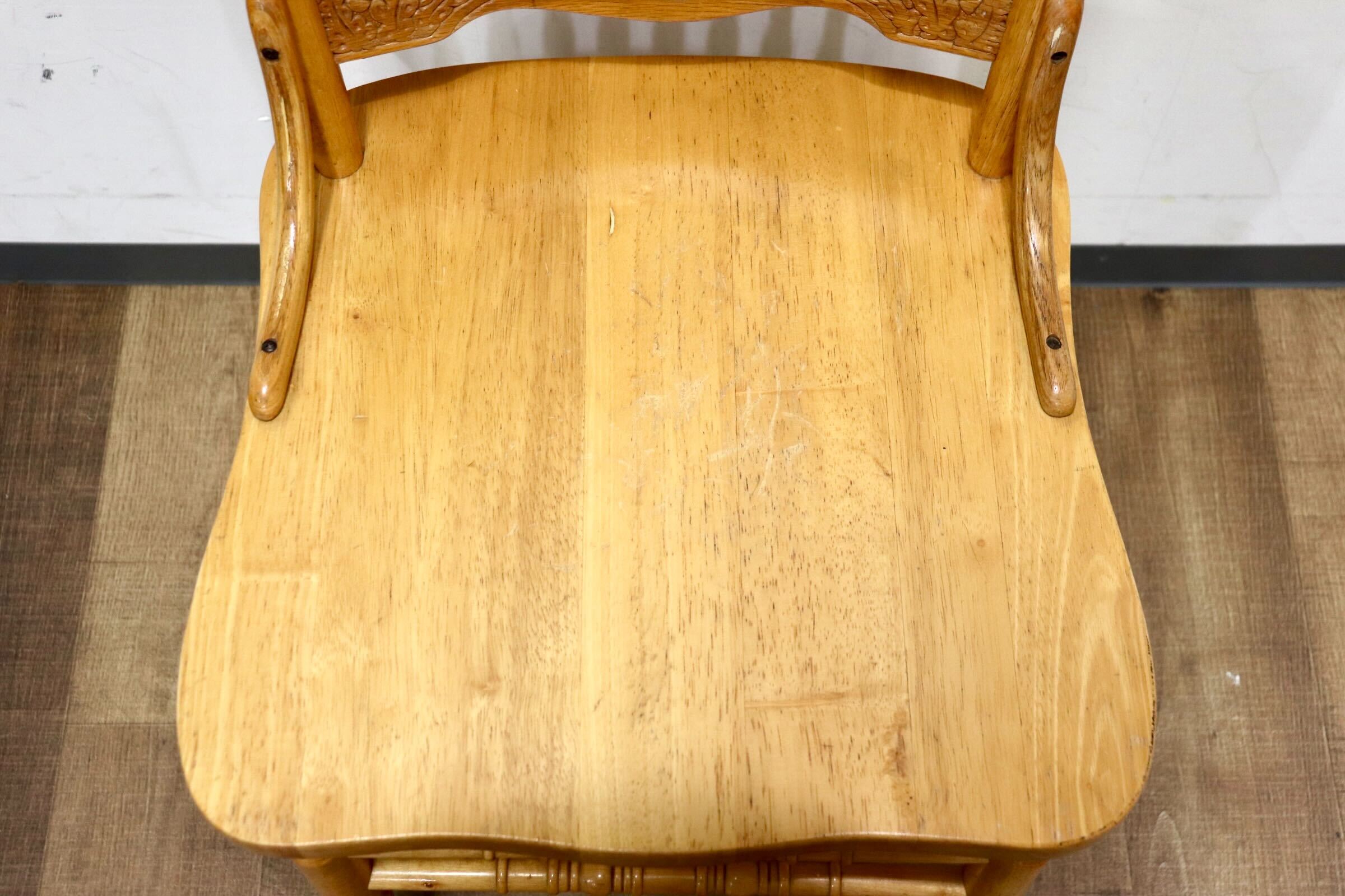 GMHH423D○Shin Lee / シンリー ダイニングチェア 食卓椅子 ハイバック オーク材 彫刻 カントリーアンティーク IDC大塚家具