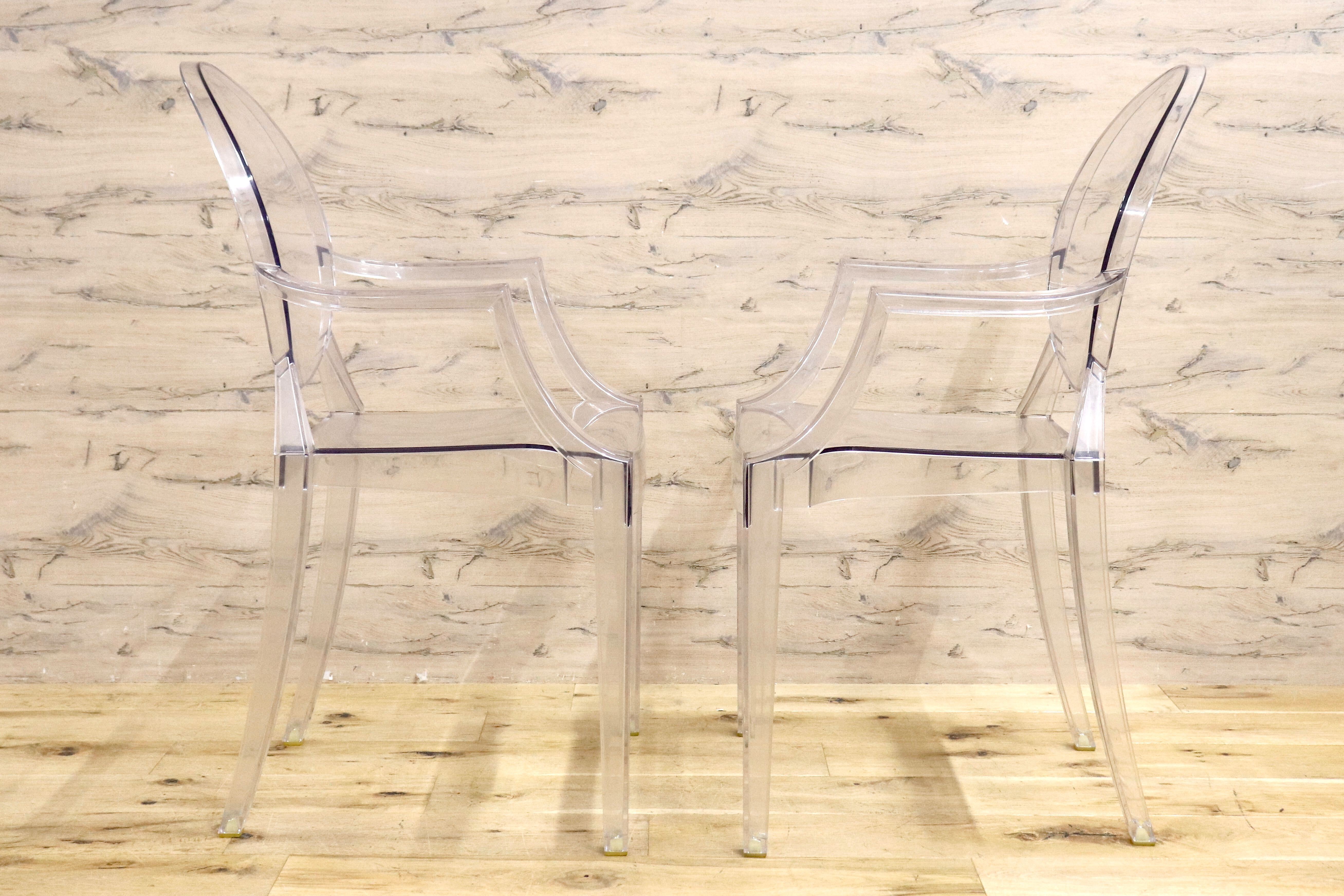 GMIK165A○Kartell / カルテル LOUIS GHOST ルイゴースト スタッキングチェア 2脚セット ガーデンチェア 椅子 モダン