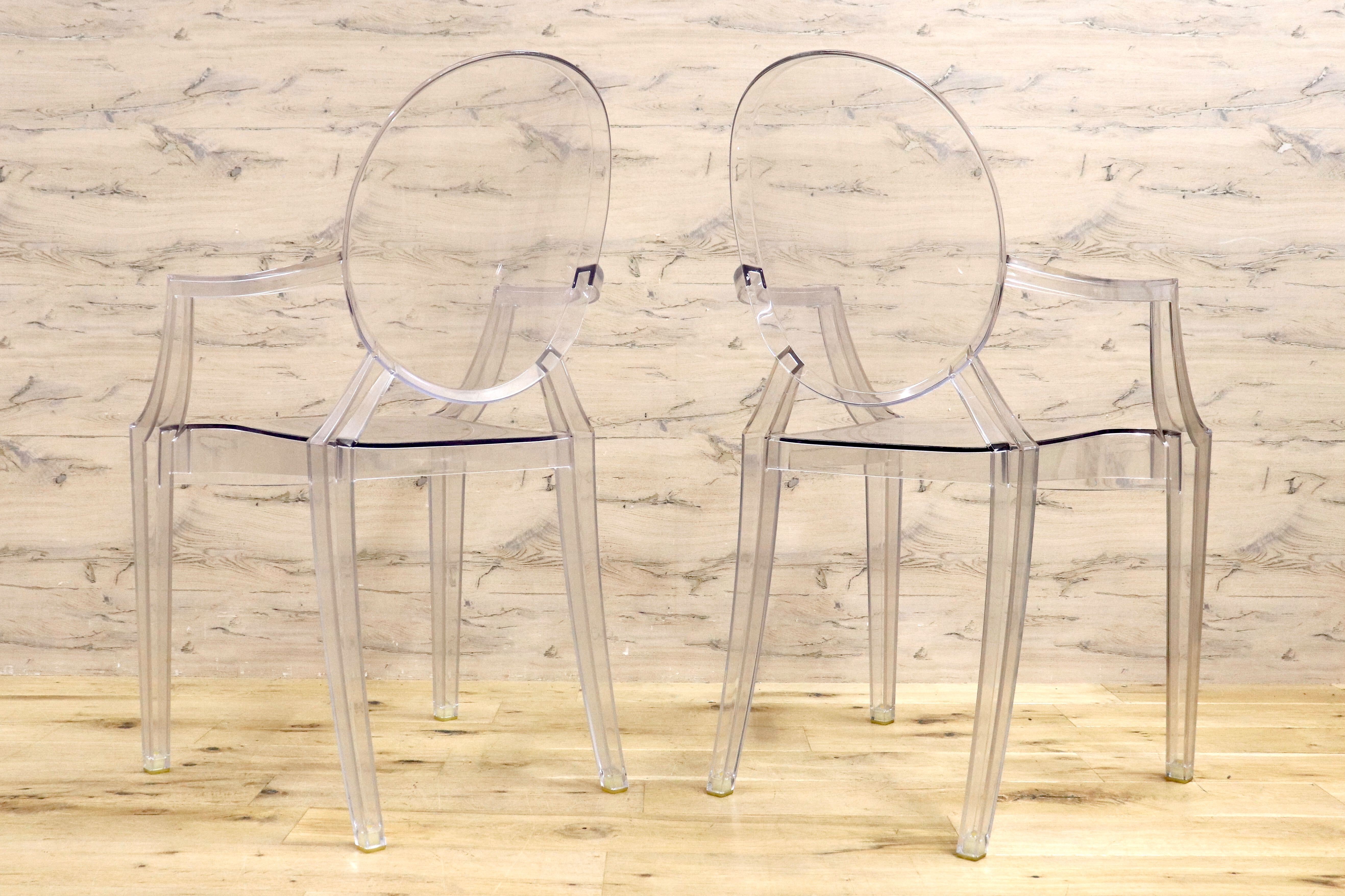 GMIK165A○Kartell / カルテル LOUIS GHOST ルイゴースト スタッキングチェア 2脚セット ガーデンチェア 椅子 モダン