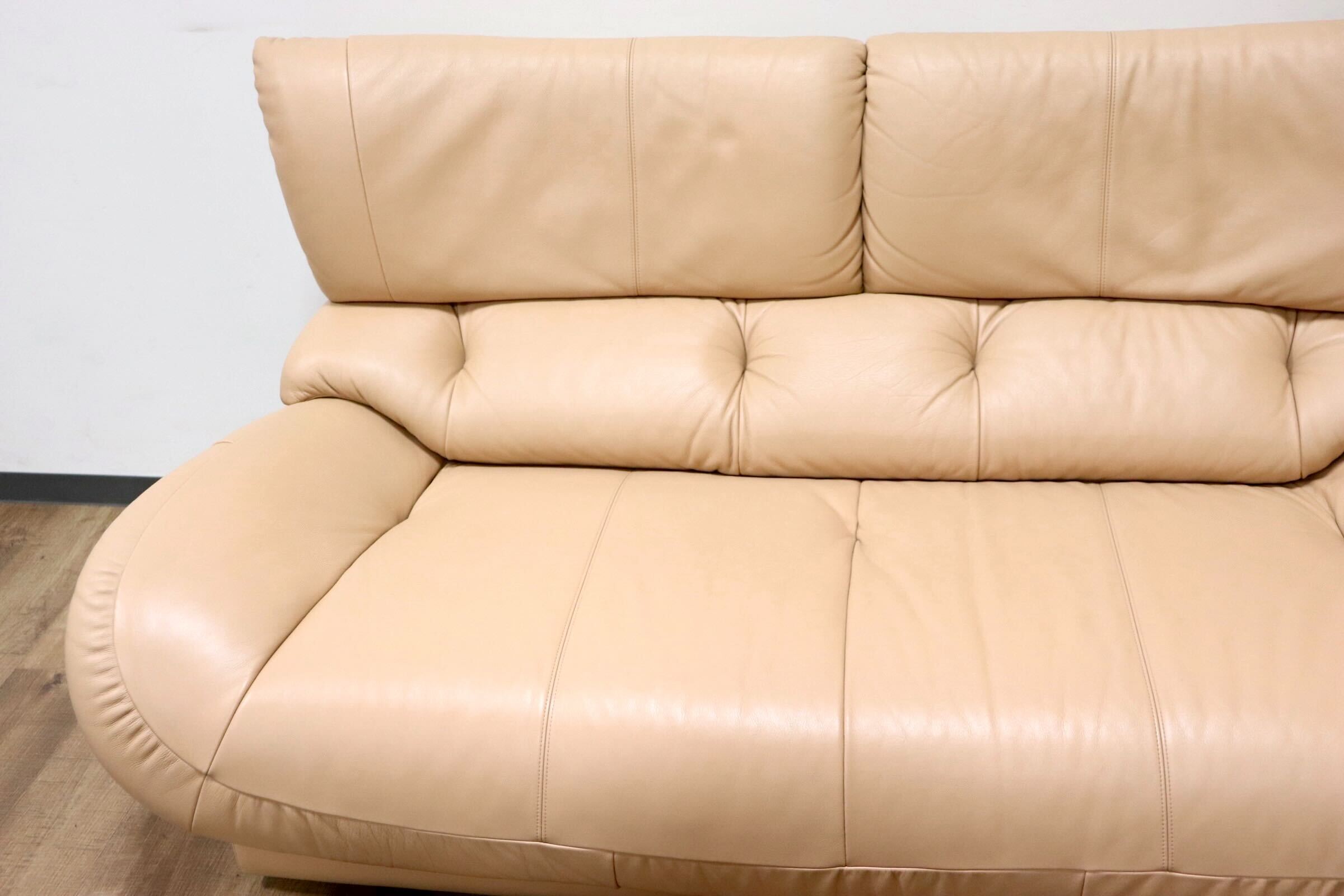 GMGK408○karimoku / カリモク ZT47 2人掛けソファ ラブソファ 2シーター ハイバック 本革 オーク材 モダン 国産家具 定価約26万 美品