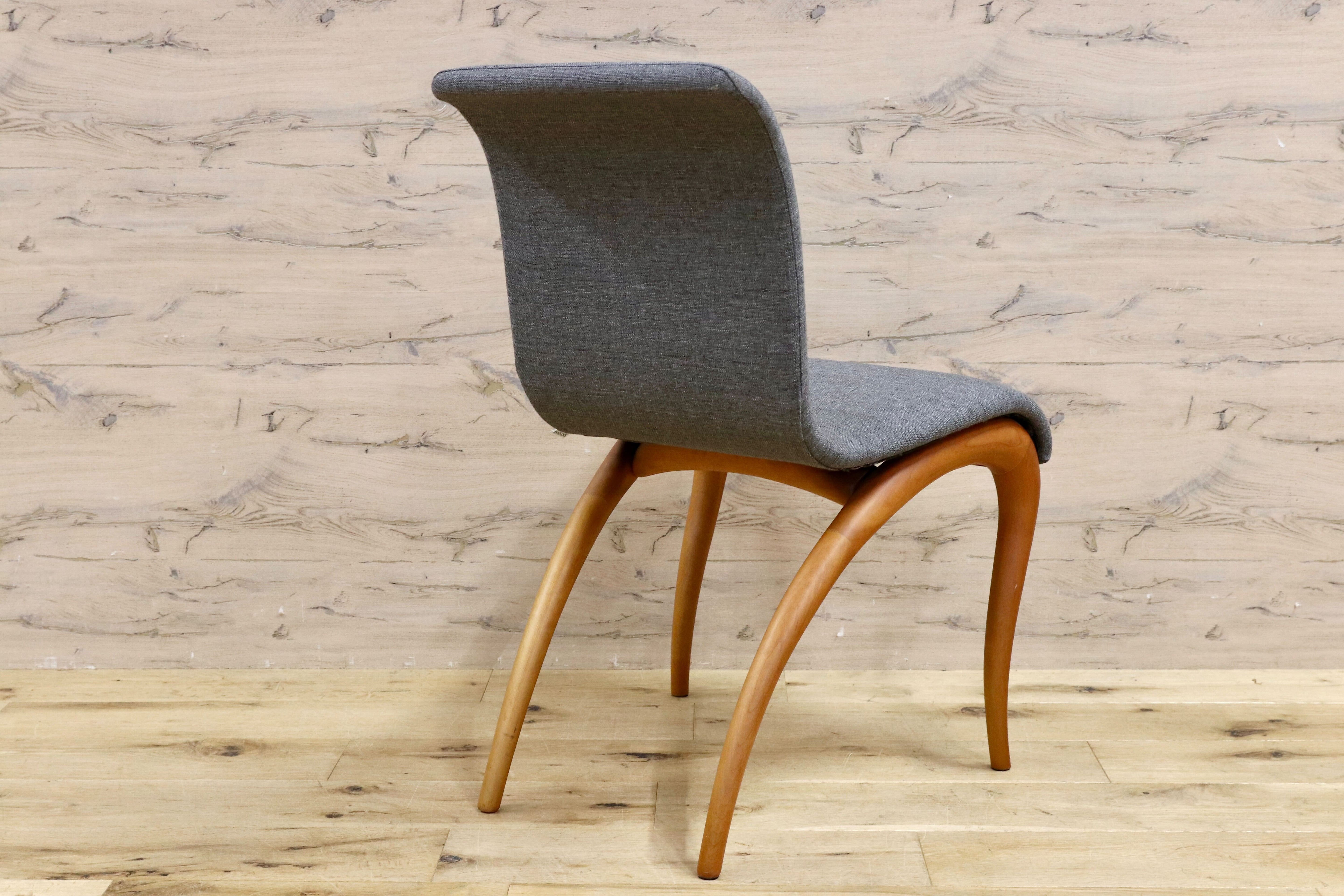 GMGN492○porada / ポラダ ANXIE Chair ダイニングチェア 椅子 チェリー無垢材 ファブリック ACTUS アクタス イタリアモダン 約14.2万