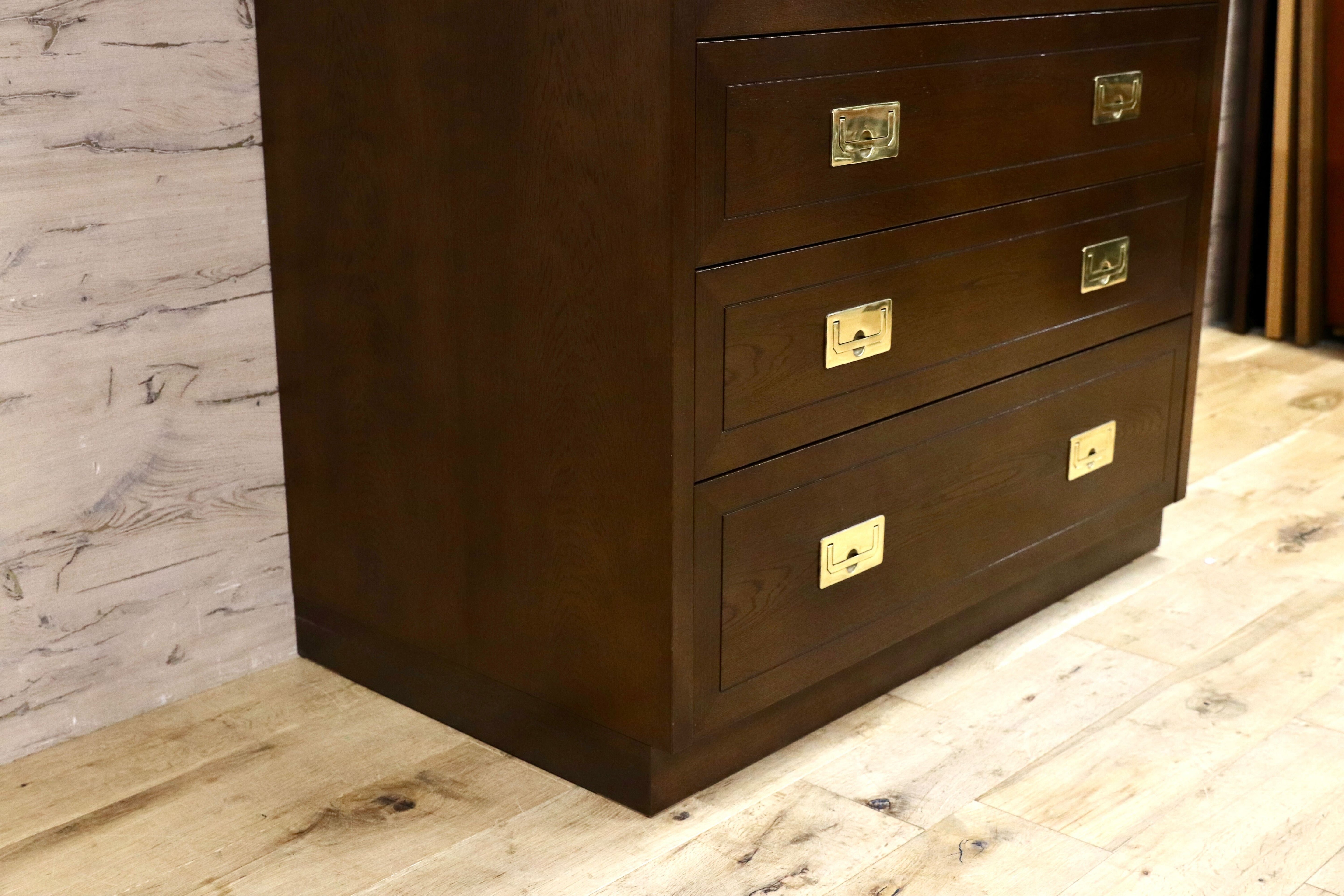 GMIK761○domani / ドマーニ Morganton モーガントン 五段 チェスト 整理箪笥 リビングボード ヒッコリーブラウン カリモク最高峰