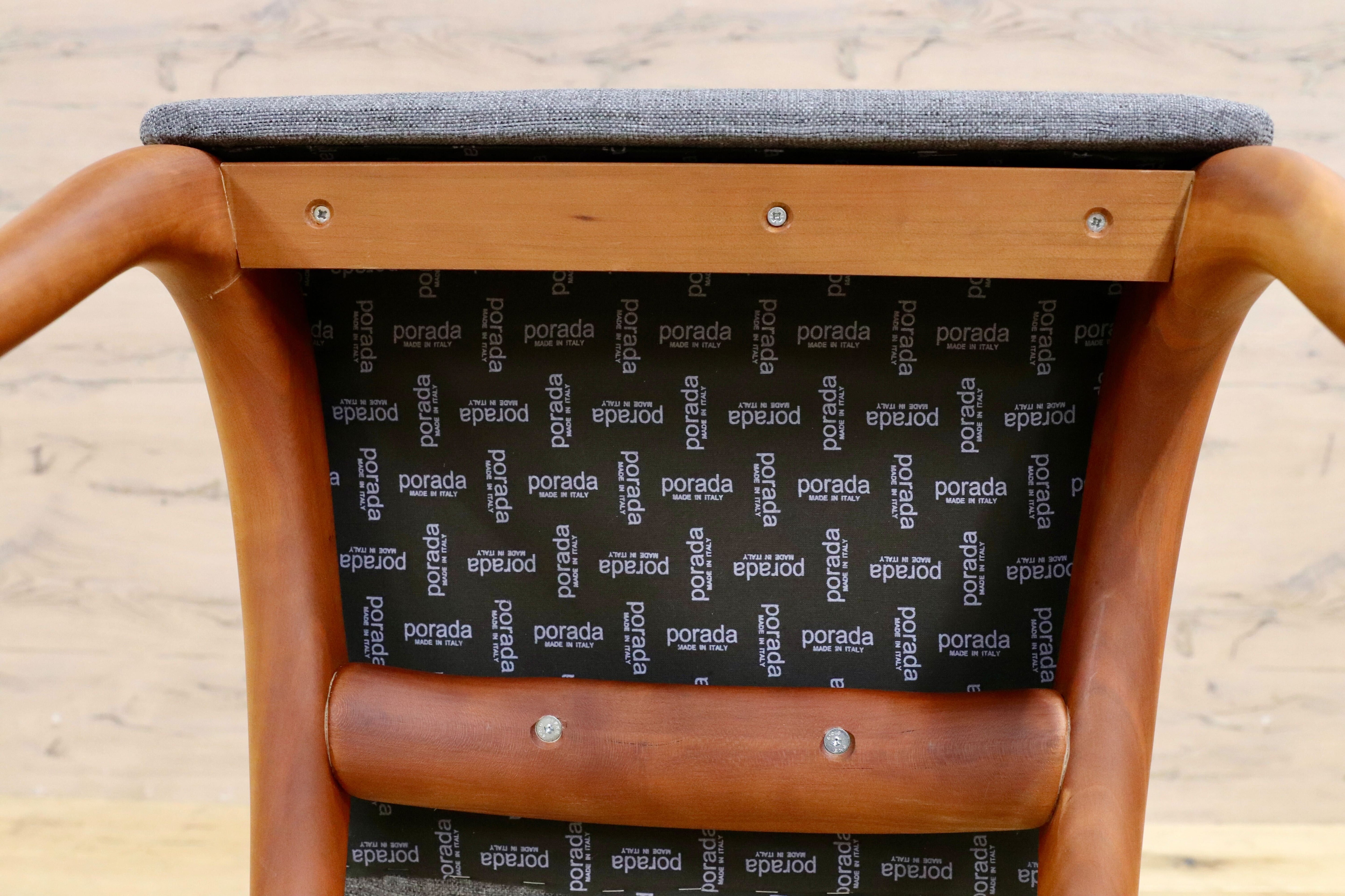 GMGN459○porada / ポラダ ANXIE Chair ダイニングチェア 椅子 チェリー無垢材 ファブリック ACTUS アクタス イタリアモダン 約14.2万