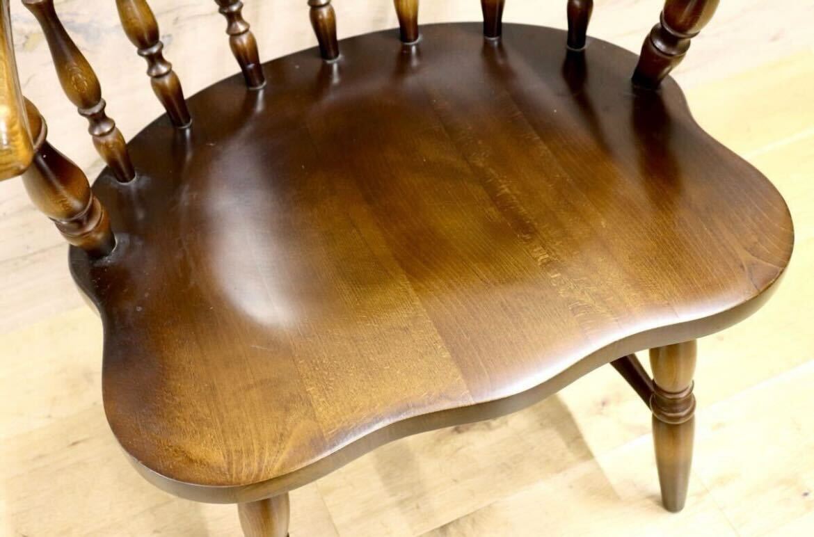 GMIK227B○飛騨産業 / HIDA キツツキ 穂高 アームチェア ダイニングチェア キャプテンチェア ブナ材 椅子 ヴィンテージ 無垢 国産家具