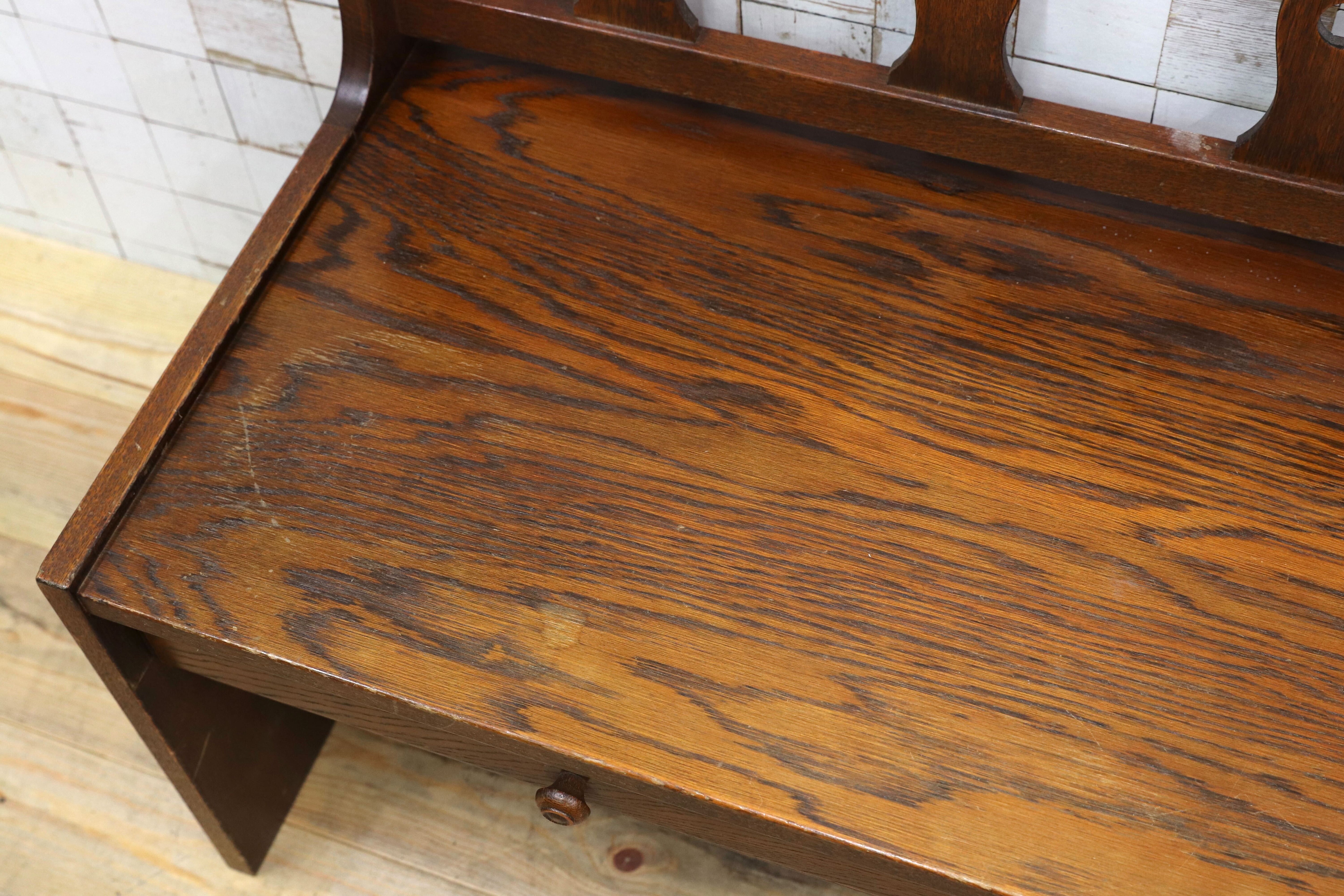 GMIK718○三越家具 Brugge ブルージュ アンティーク ベンチ サイドチェア 椅子 レトロ オールド カントリー 英国スタイル レア