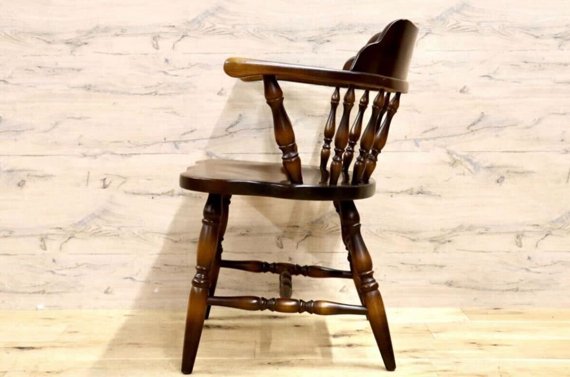 GMIK227B○飛騨産業 / HIDA キツツキ 穂高 アームチェア ダイニングチェア キャプテンチェア ブナ材 椅子 ヴィンテージ 無垢 国産家具