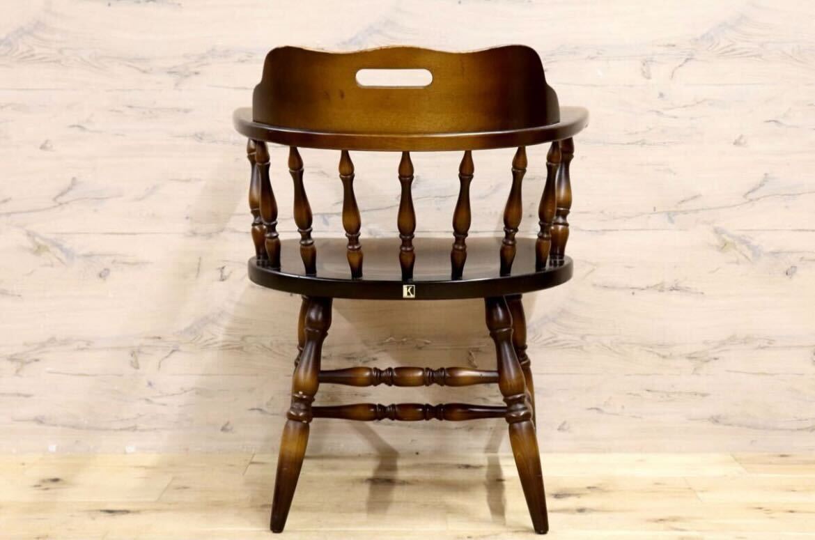 GMIK227B○飛騨産業 / HIDA キツツキ 穂高 アームチェア ダイニングチェア キャプテンチェア ブナ材 椅子 ヴィンテージ 無垢 国産家具