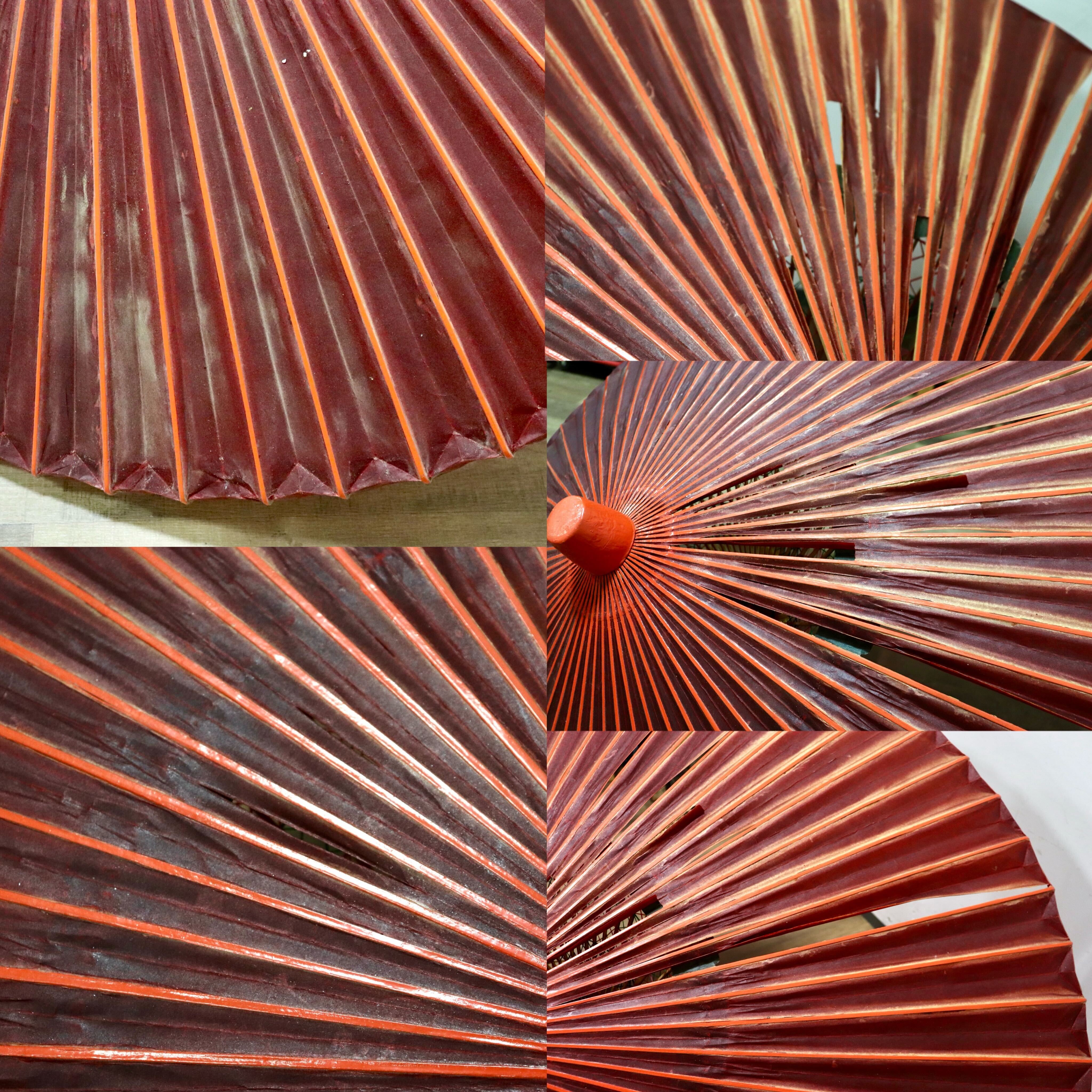 GMGT174A○野点傘 和傘 日傘 茶屋 茶道具 茶席 茶会 日除け アンティーク レトロ 和家具 和モダン 古民家 店舗 什器 伝統工芸