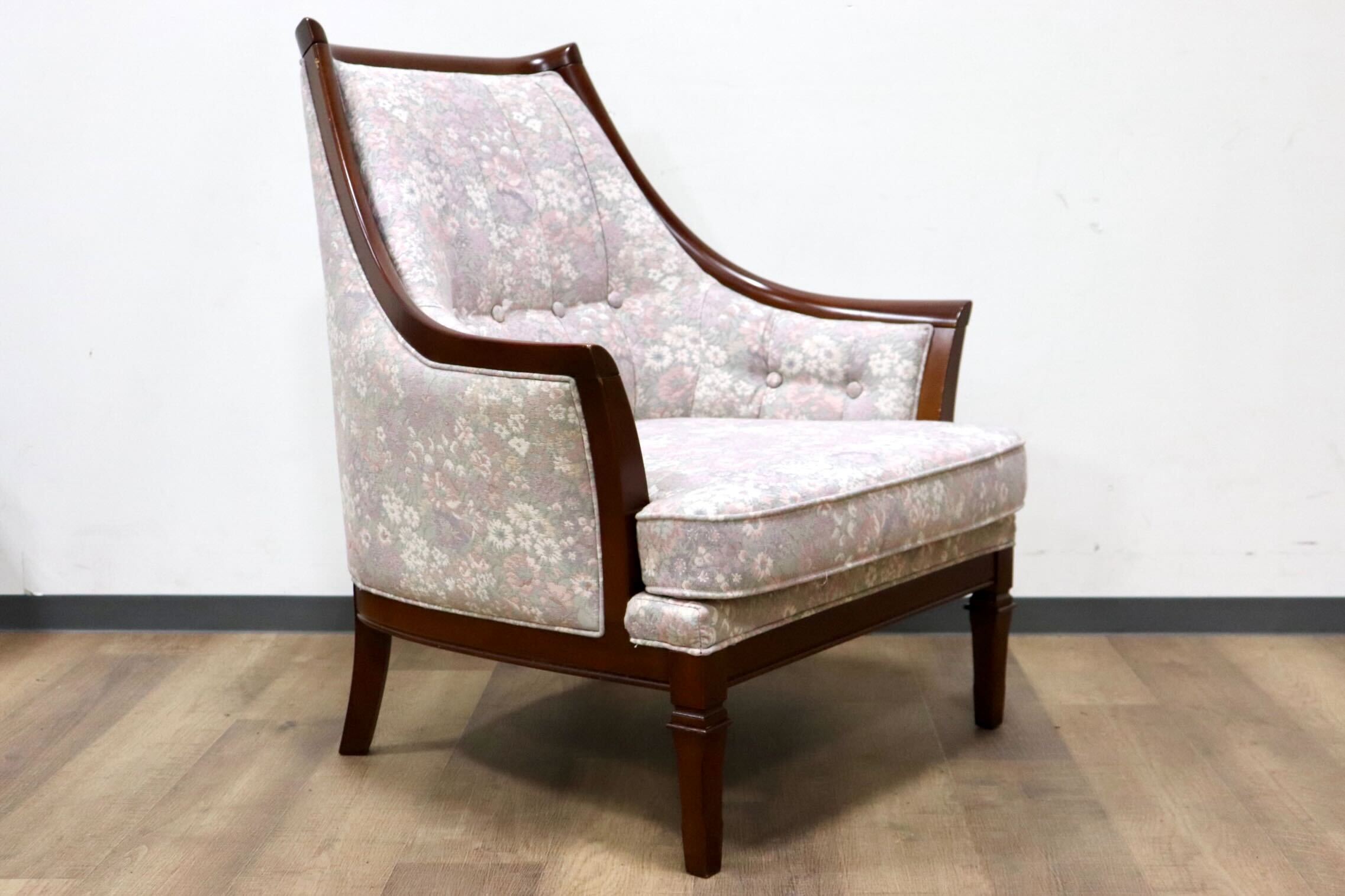 GMHS60C○maruni / マルニ 地中海 サランテ 1人掛けソファ シングルソファ アームソファ ファブリック 花柄 応接 エレガント 定価約18万