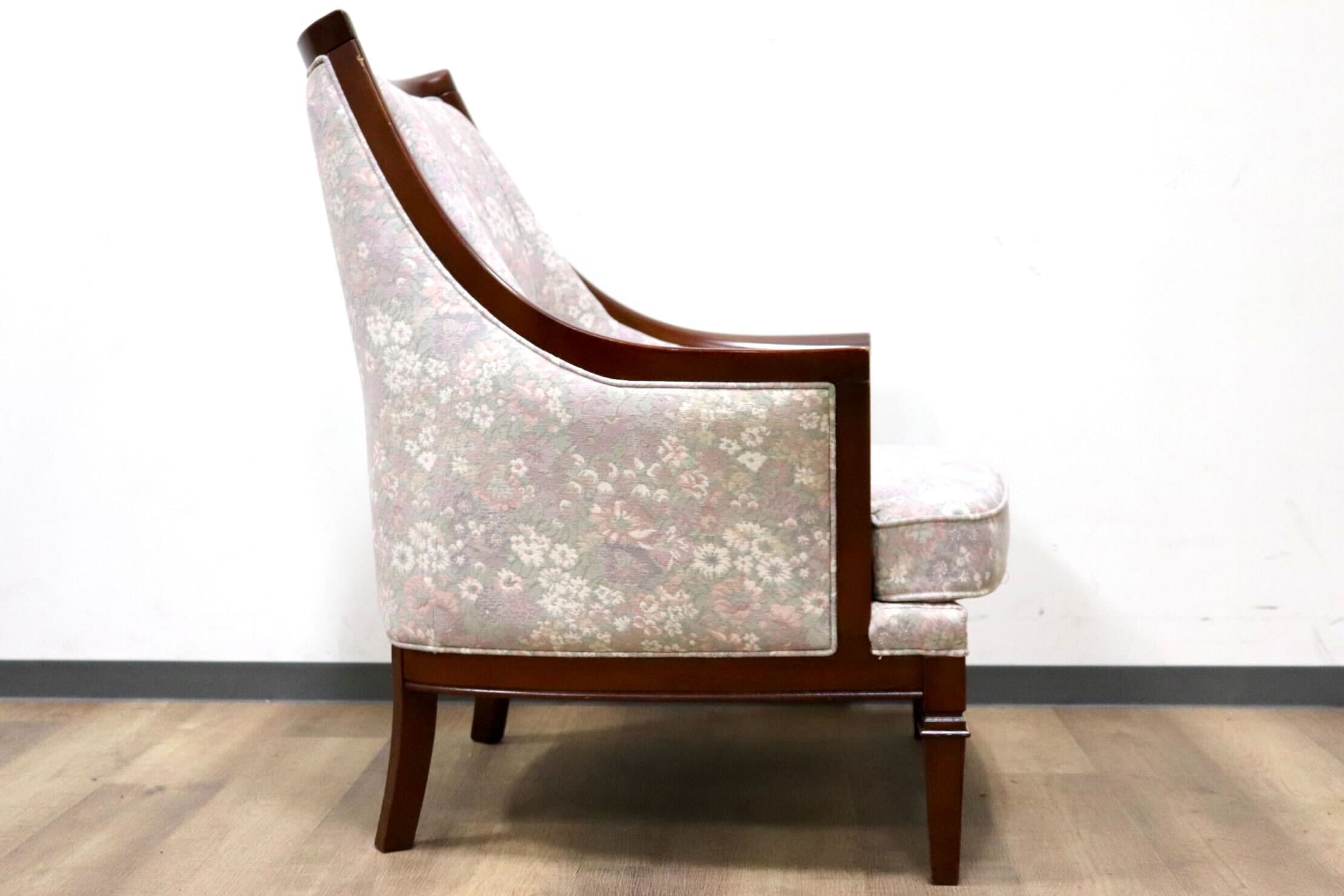 GMHS60C○maruni / マルニ 地中海 サランテ 1人掛けソファ シングルソファ アームソファ ファブリック 花柄 応接 エレガント 定価約18万