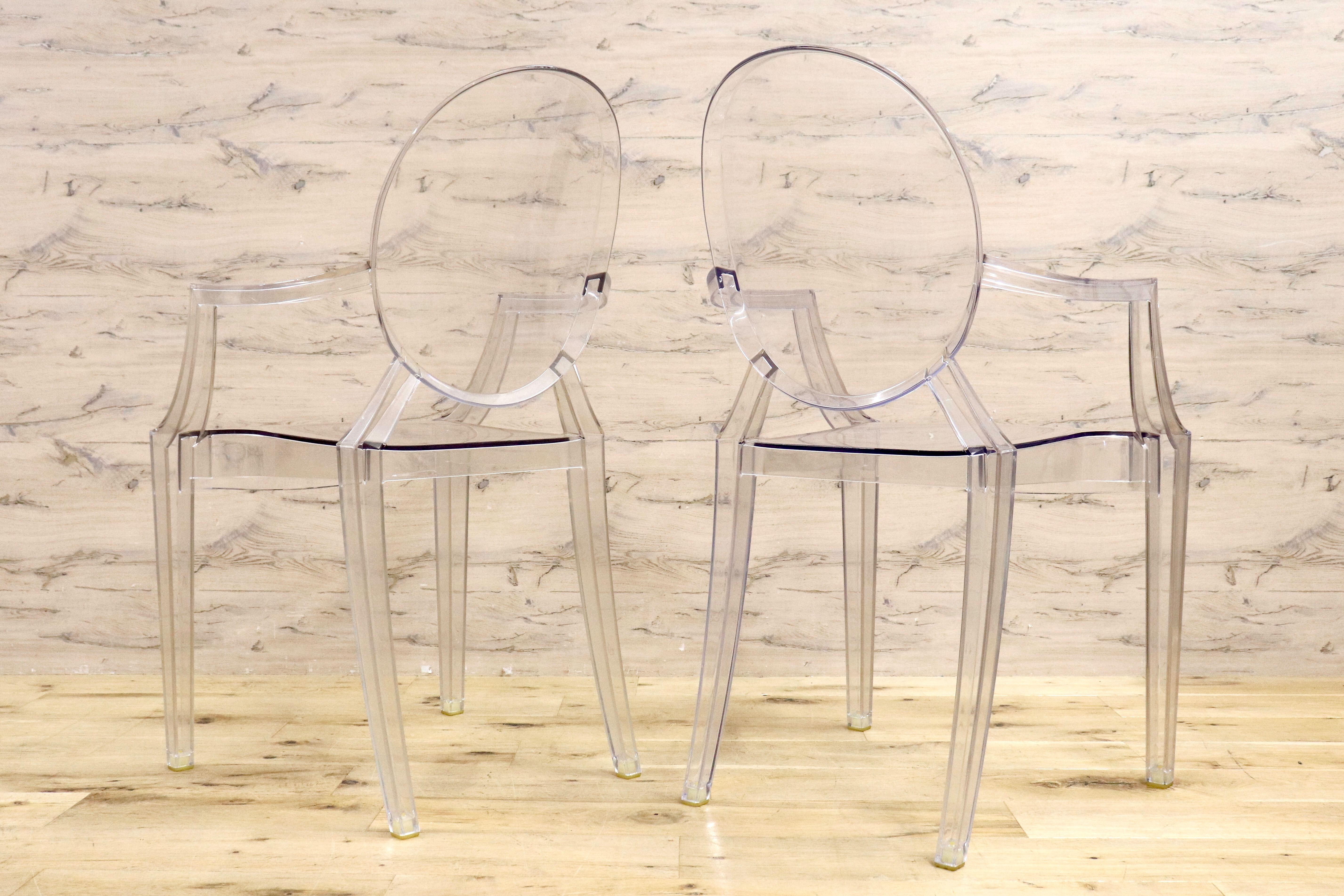 GMIK165B○Kartell / カルテル LOUIS GHOST ルイゴースト スタッキングチェア 2脚セット ガーデンチェア 椅子 モダン 定価約14万