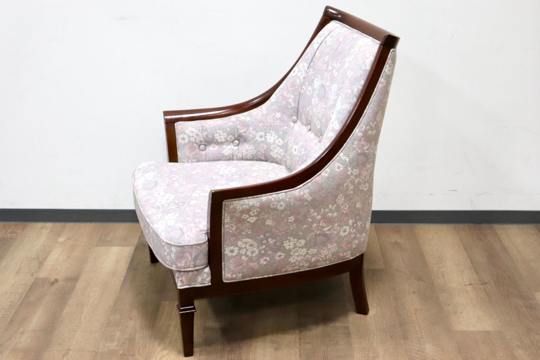 GMHS60C○maruni / マルニ 地中海 サランテ 1人掛けソファ シングルソファ アームソファ ファブリック 花柄 応接 エレガント 定価約18万