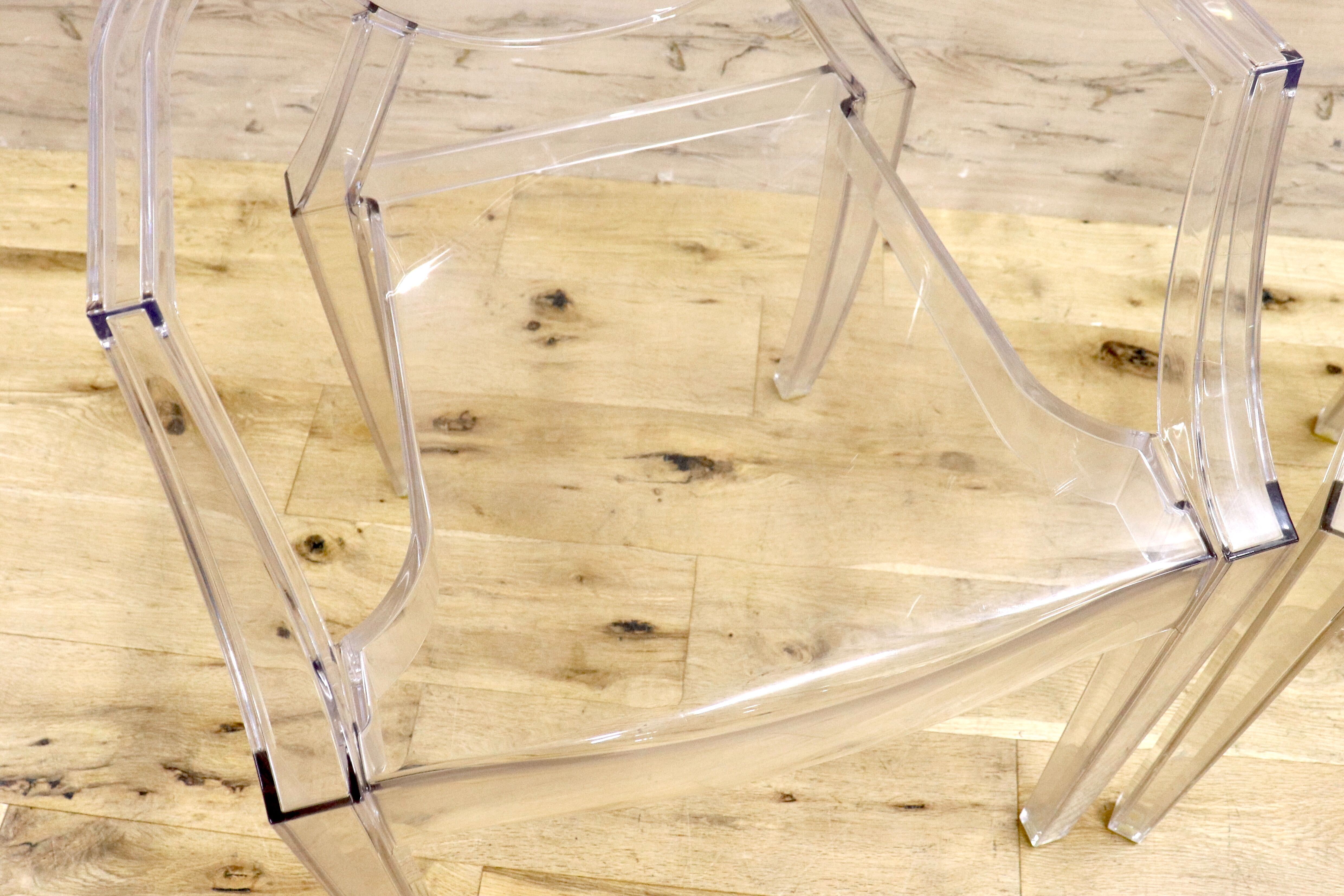 GMIK165B○Kartell / カルテル LOUIS GHOST ルイゴースト スタッキングチェア 2脚セット ガーデンチェア 椅子 モダン 定価約14万