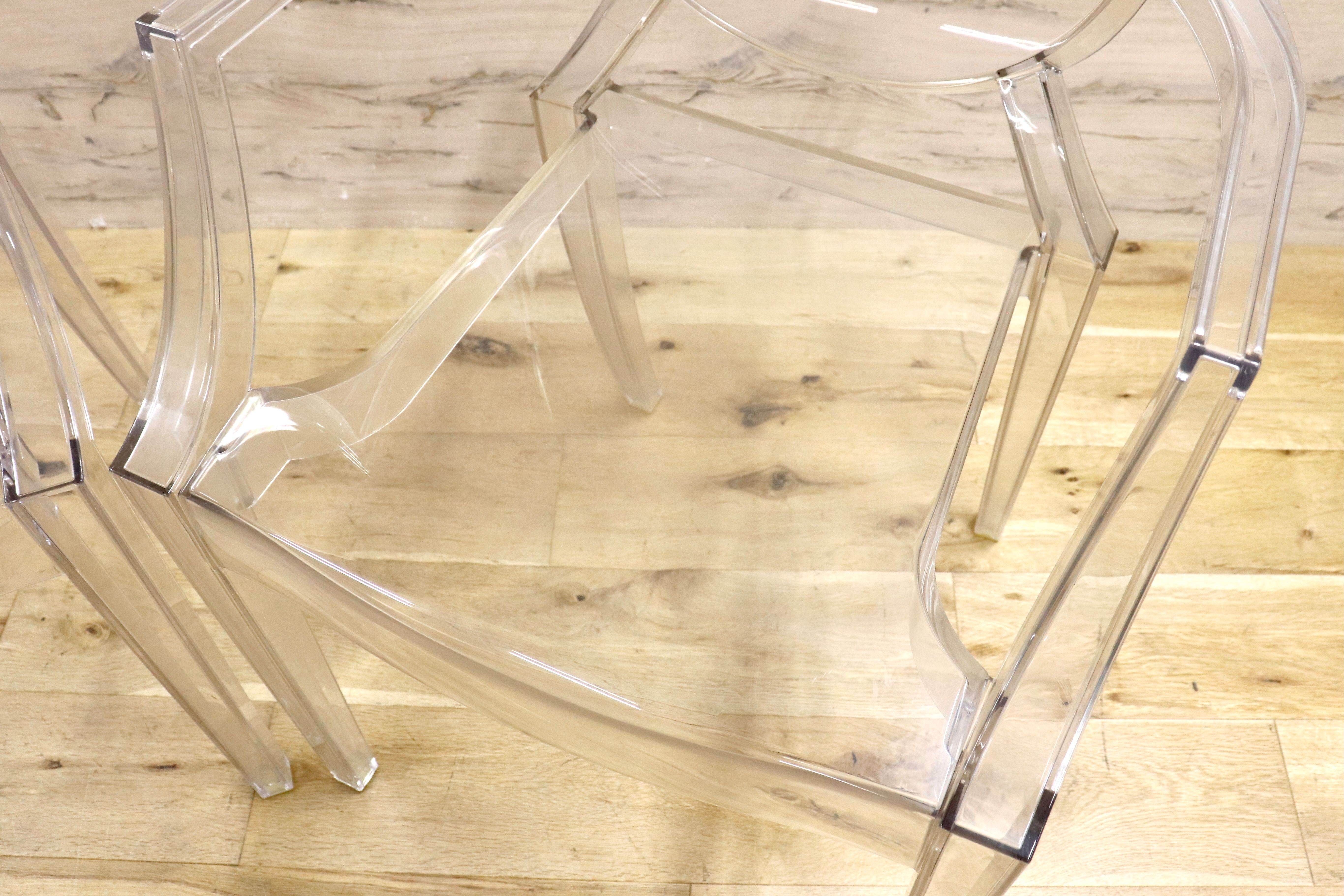 GMIK165B○Kartell / カルテル LOUIS GHOST ルイゴースト スタッキングチェア 2脚セット ガーデンチェア 椅子 モダン 定価約14万