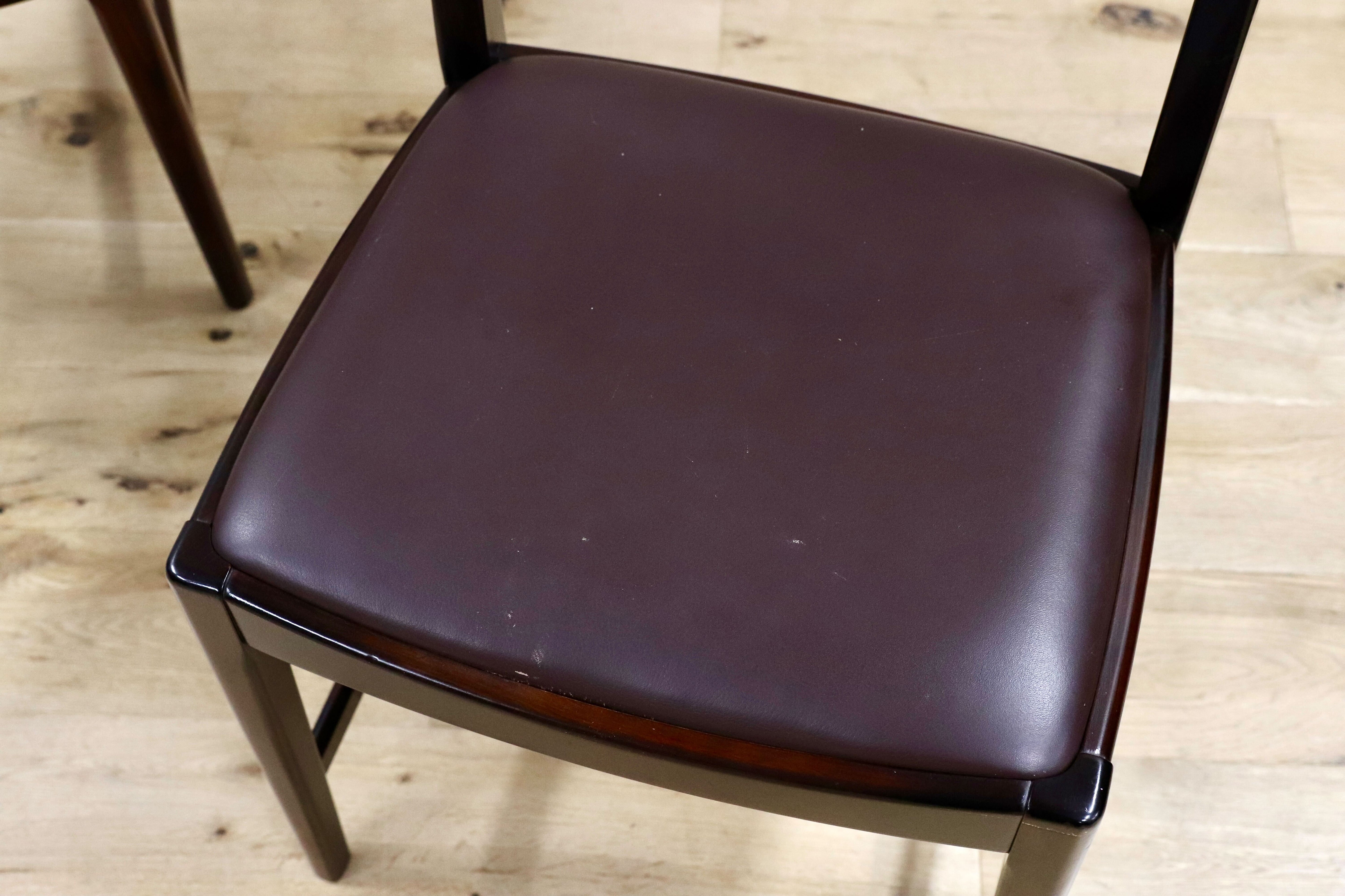 GMHS169○karimoku / カリモク ダイニングチェア 椅子 2脚セット レザー 木製 国産家具