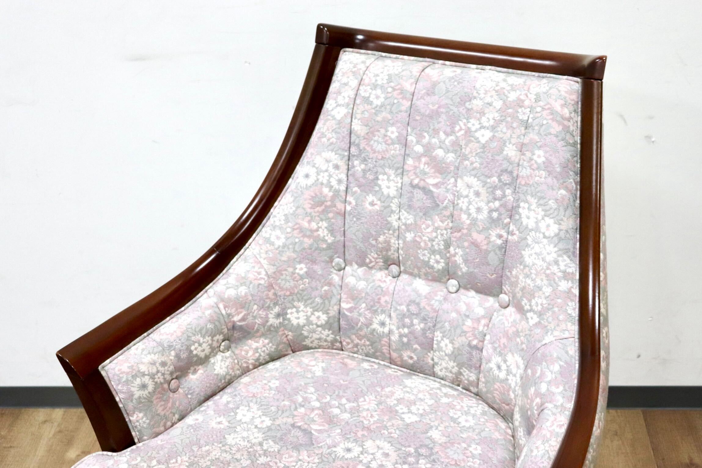 GMHS60D○maruni / マルニ 地中海 サランテ 1人掛けソファ シングルソファ アームソファ ファブリック 花柄 応接 エレガント 定価約18万