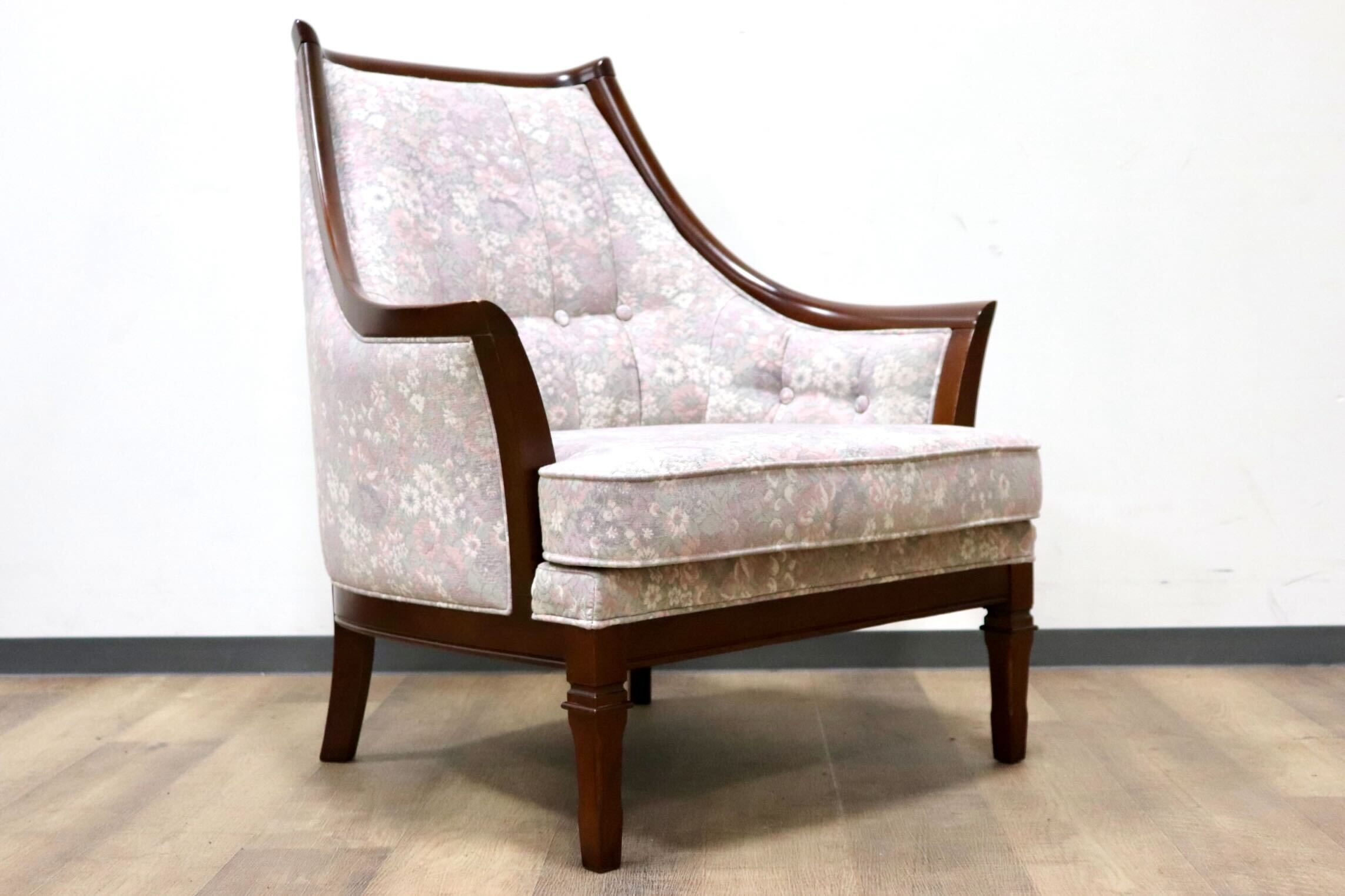 GMHS60D○maruni / マルニ 地中海 サランテ 1人掛けソファ シングルソファ アームソファ ファブリック 花柄 応接 エレガント 定価約18万