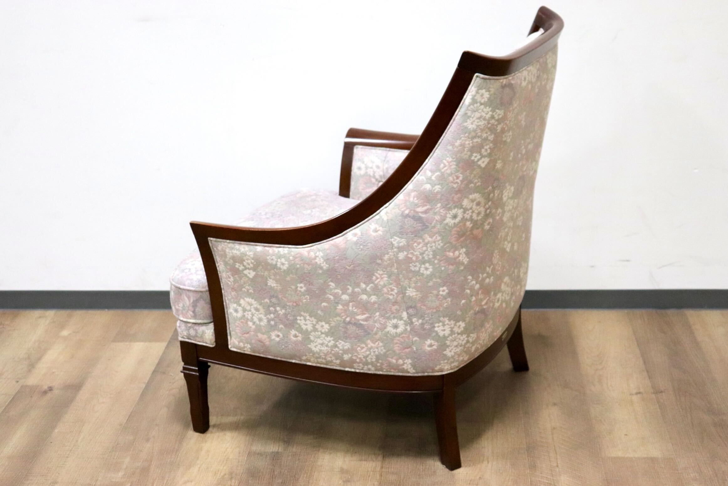 GMHS60D○maruni / マルニ 地中海 サランテ 1人掛けソファ シングルソファ アームソファ ファブリック 花柄 応接 エレガント 定価約18万