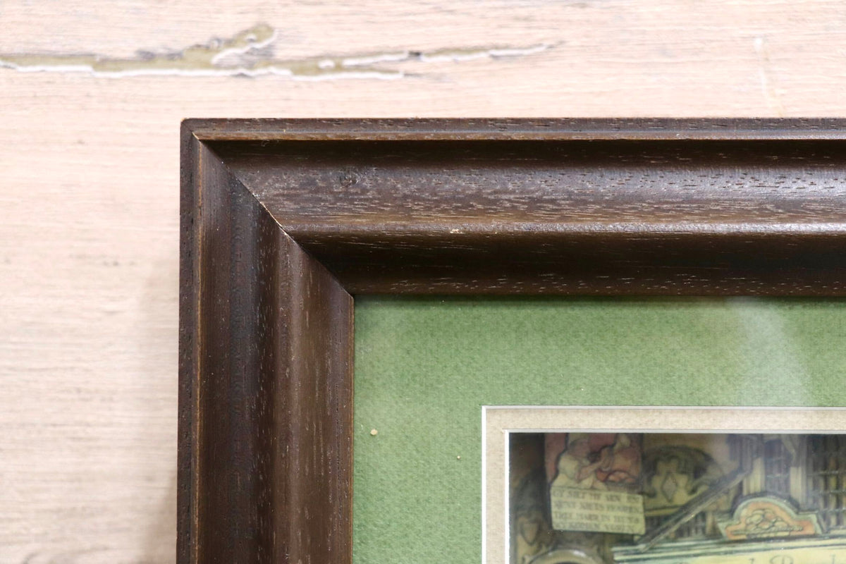 GMJO141U◯Anton Pieck / アントン・ピック ヨーロッパの古い街並みシリーズ Brood-Bakkerij シャドーボックス 西洋 アンティーク