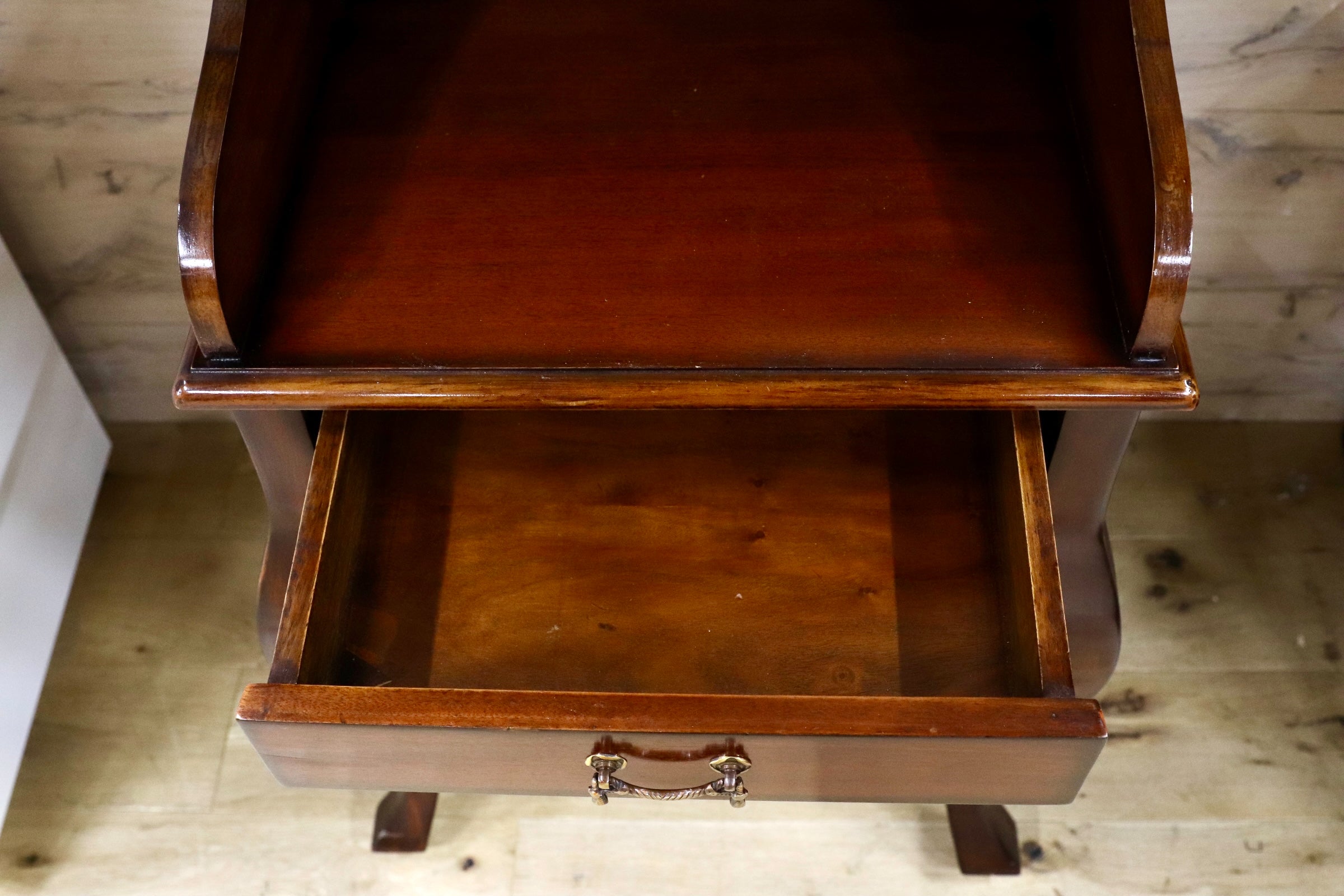 GMJH45○VENECHIA ベネシア マホガニー材 ミニデスク コンソール 猫脚 クラシカル家具